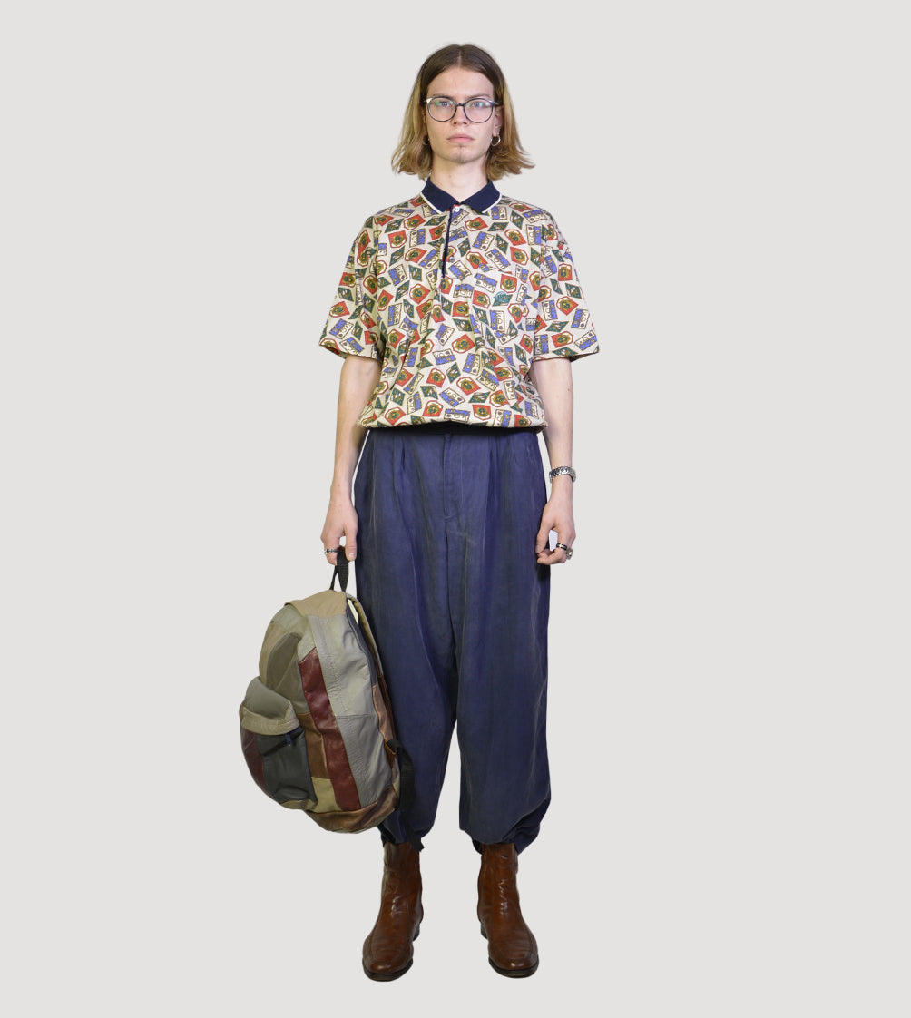 80s print polo - PICKNWEIGHT - VINTAGE KILO STORE
