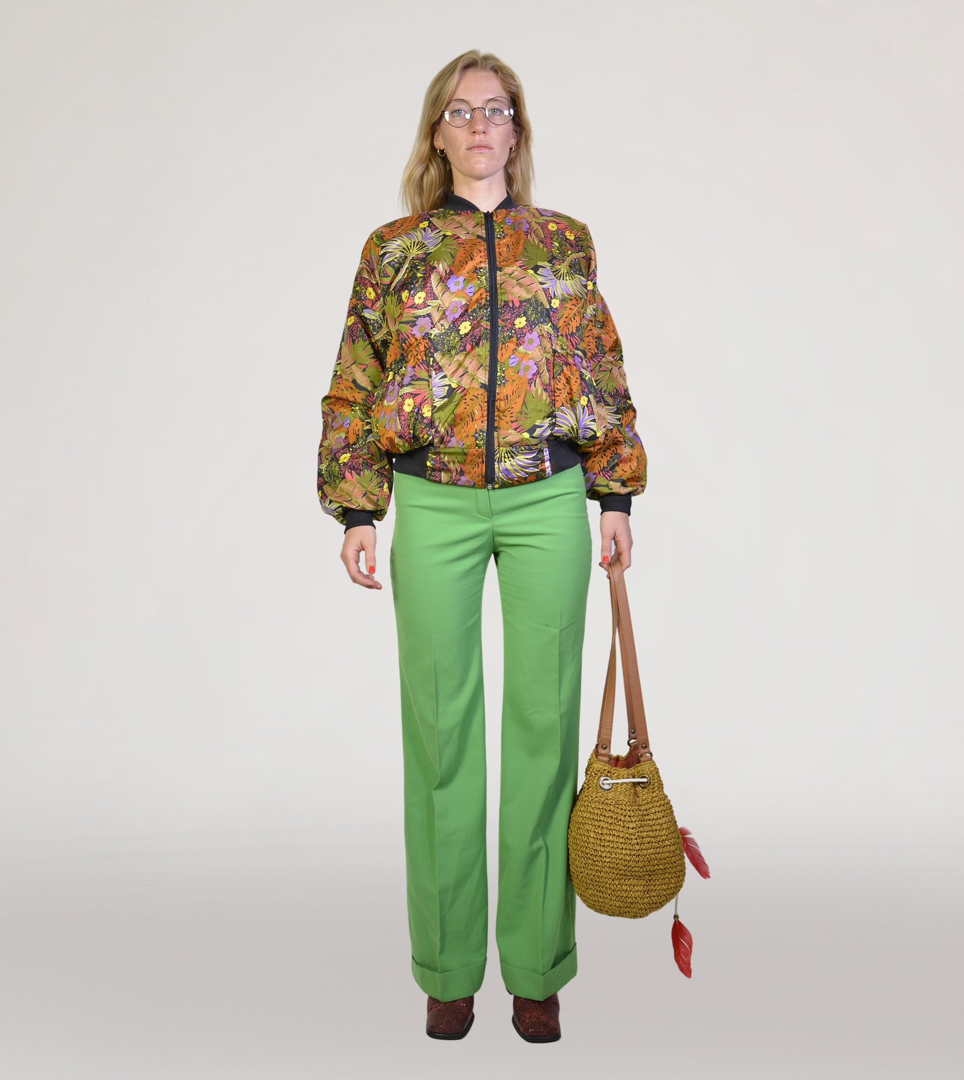 80s flower jacket - PICKNWEIGHT - VINTAGE KILO STORE