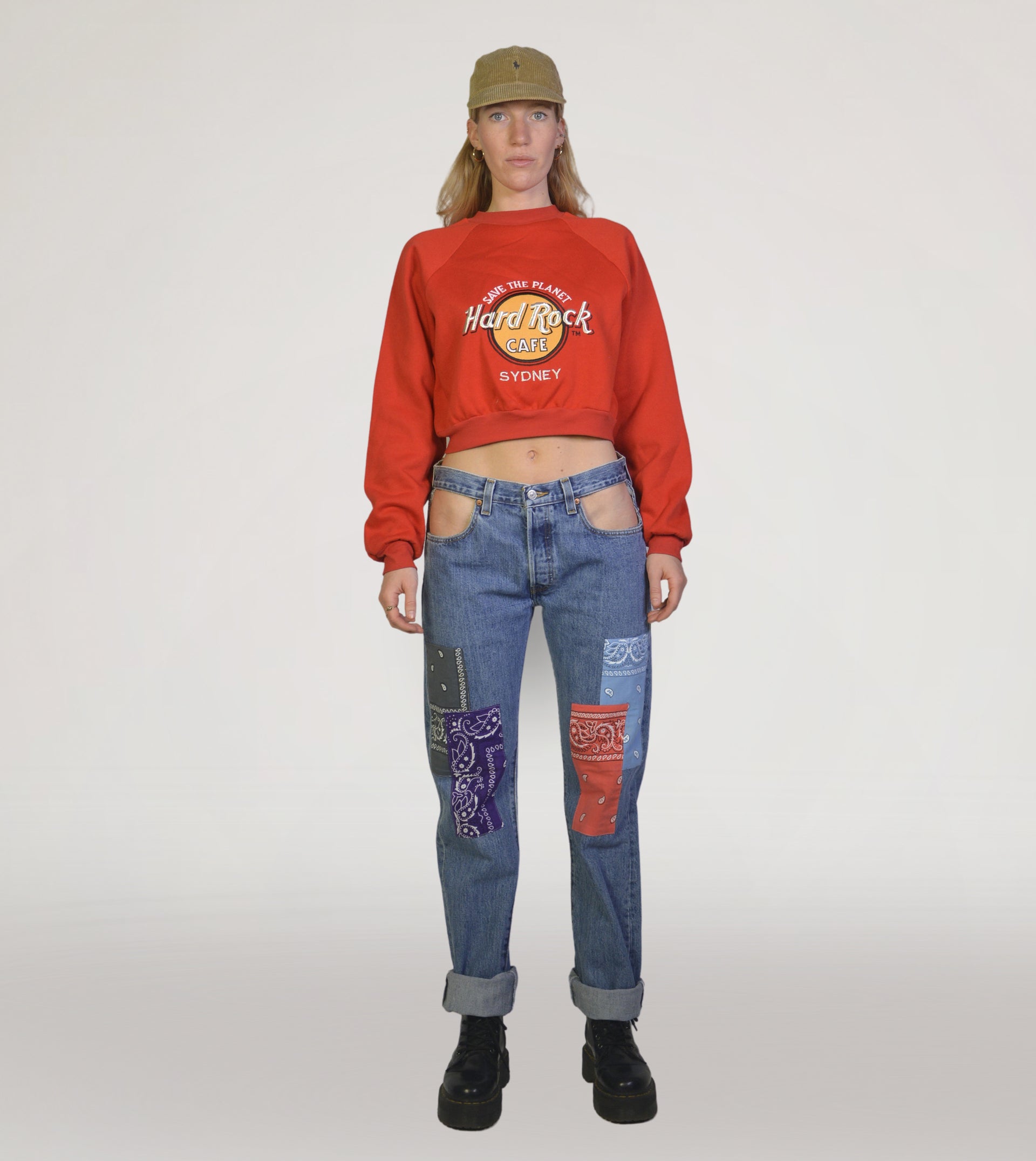 PICKNWEIGHT (RE)COLLECTION USA crop sweater - PICKNWEIGHT - VINTAGE KILO STORE
