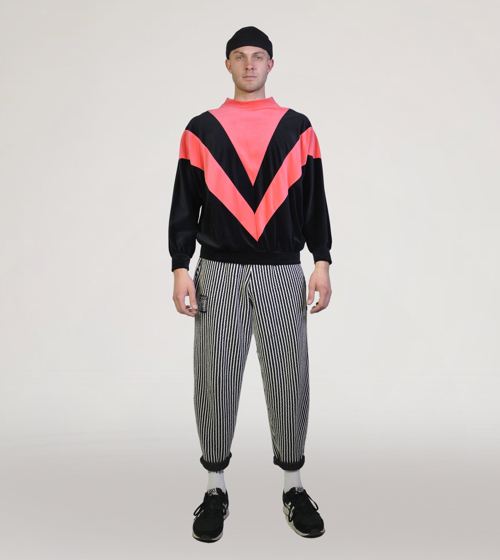 80s velour sweater - PICKNWEIGHT - VINTAGE KILO STORE