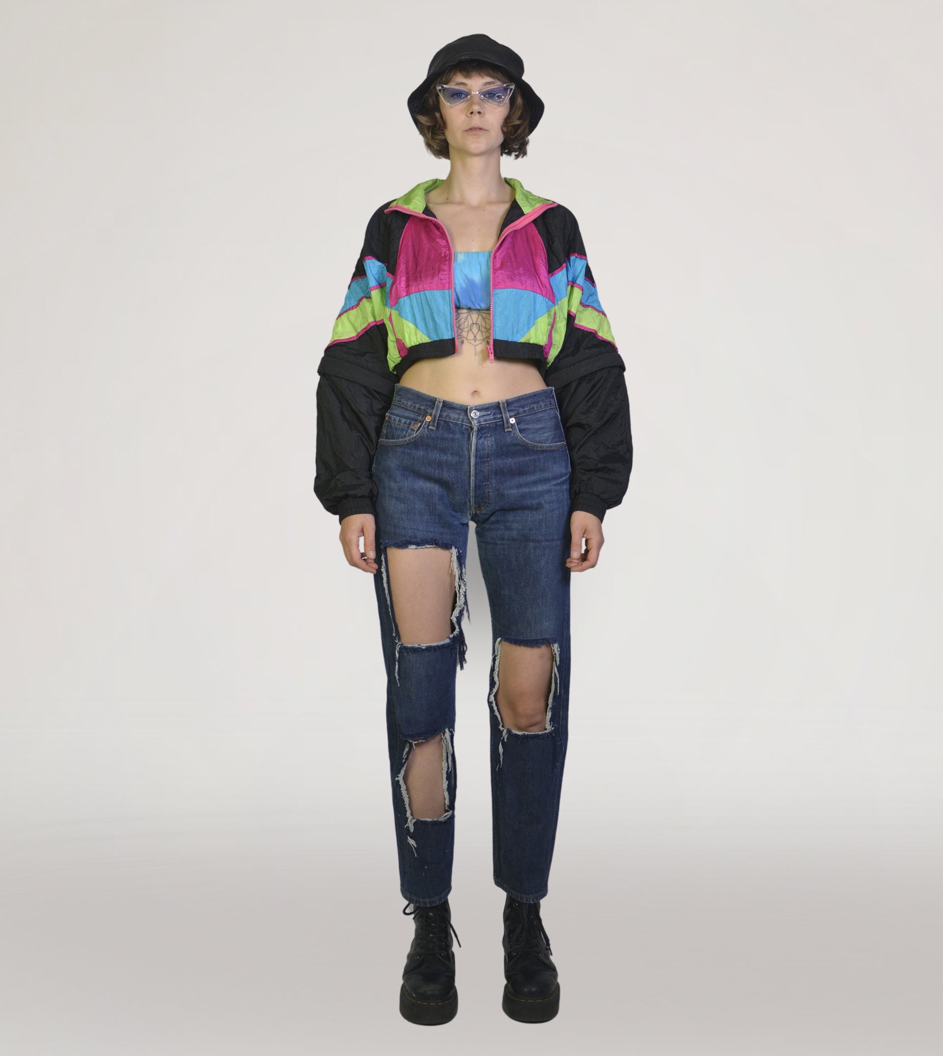 PNW (RE)COLLECTION Crop zip track top - PICKNWEIGHT - VINTAGE KILO STORE