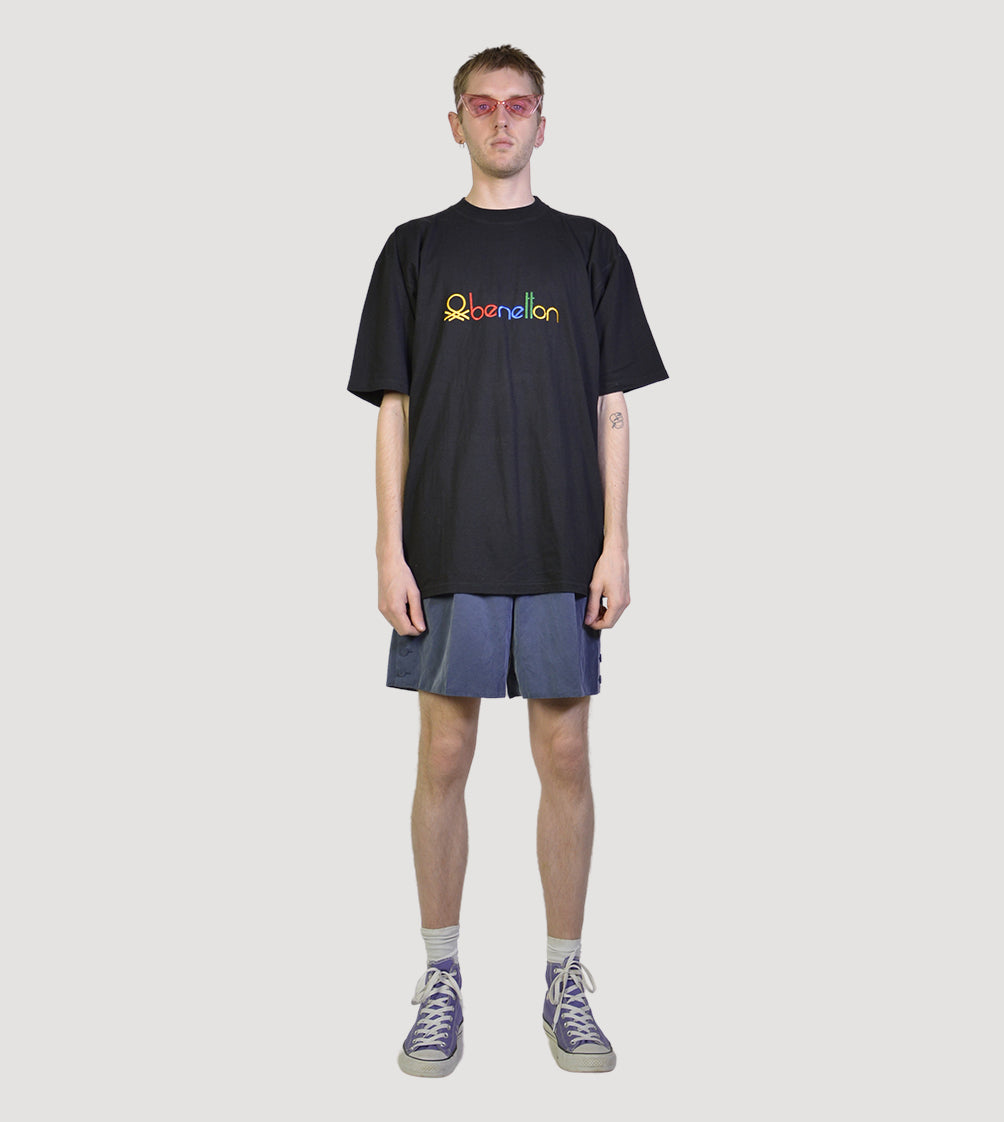 Black benetton tee - PICKNWEIGHT - VINTAGE KILO STORE