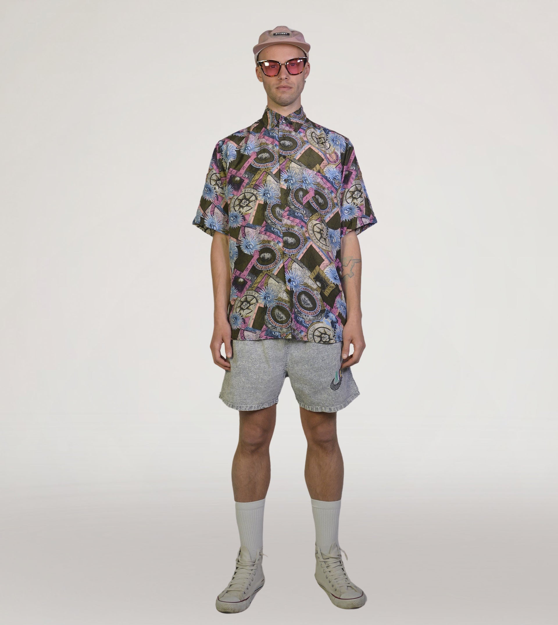 80s printed silk shirt - PICKNWEIGHT - VINTAGE KILO STORE