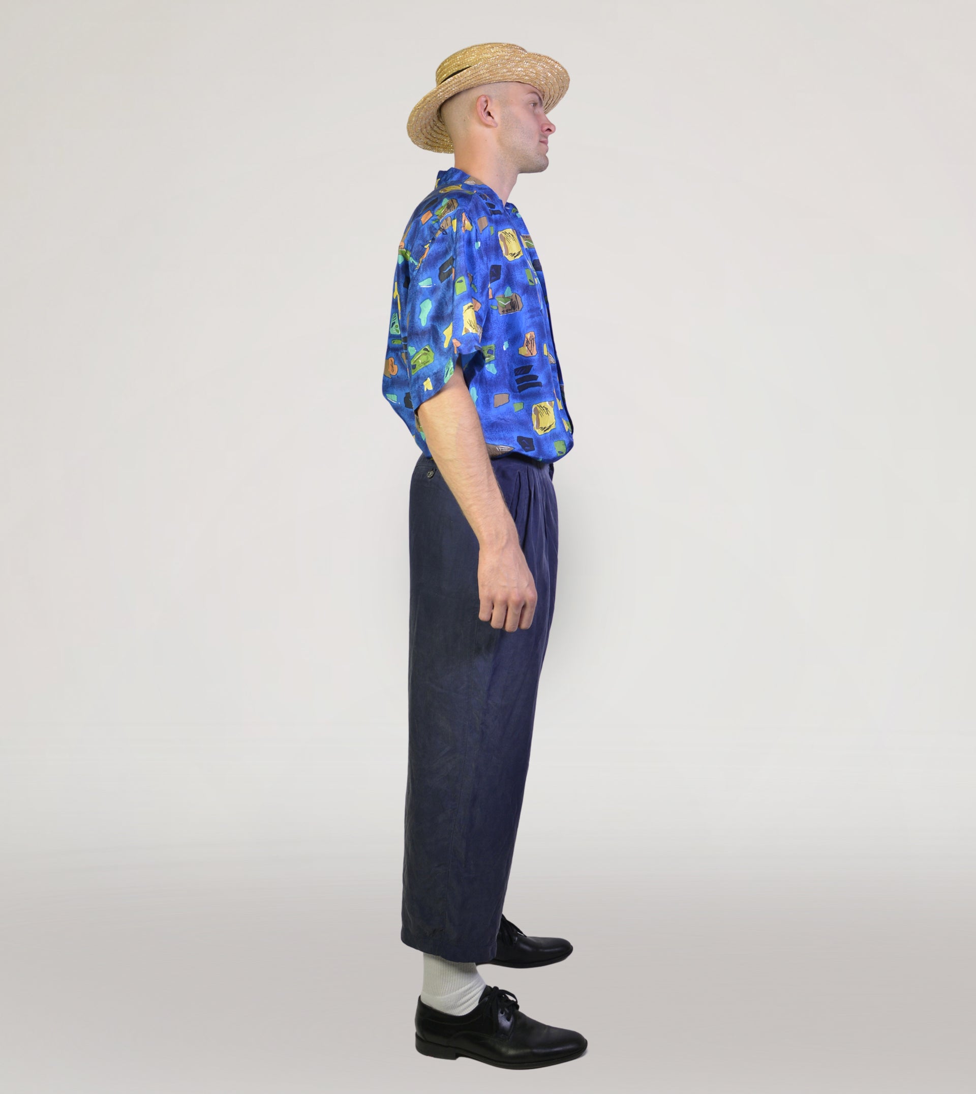80s printed silk shirt - PICKNWEIGHT - VINTAGE KILO STORE