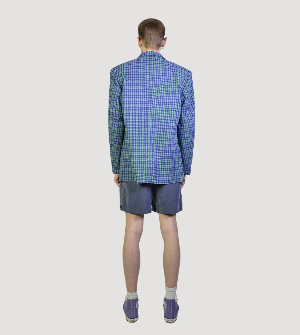 90s blue check blazer - PICKNWEIGHT - VINTAGE KILO STORE