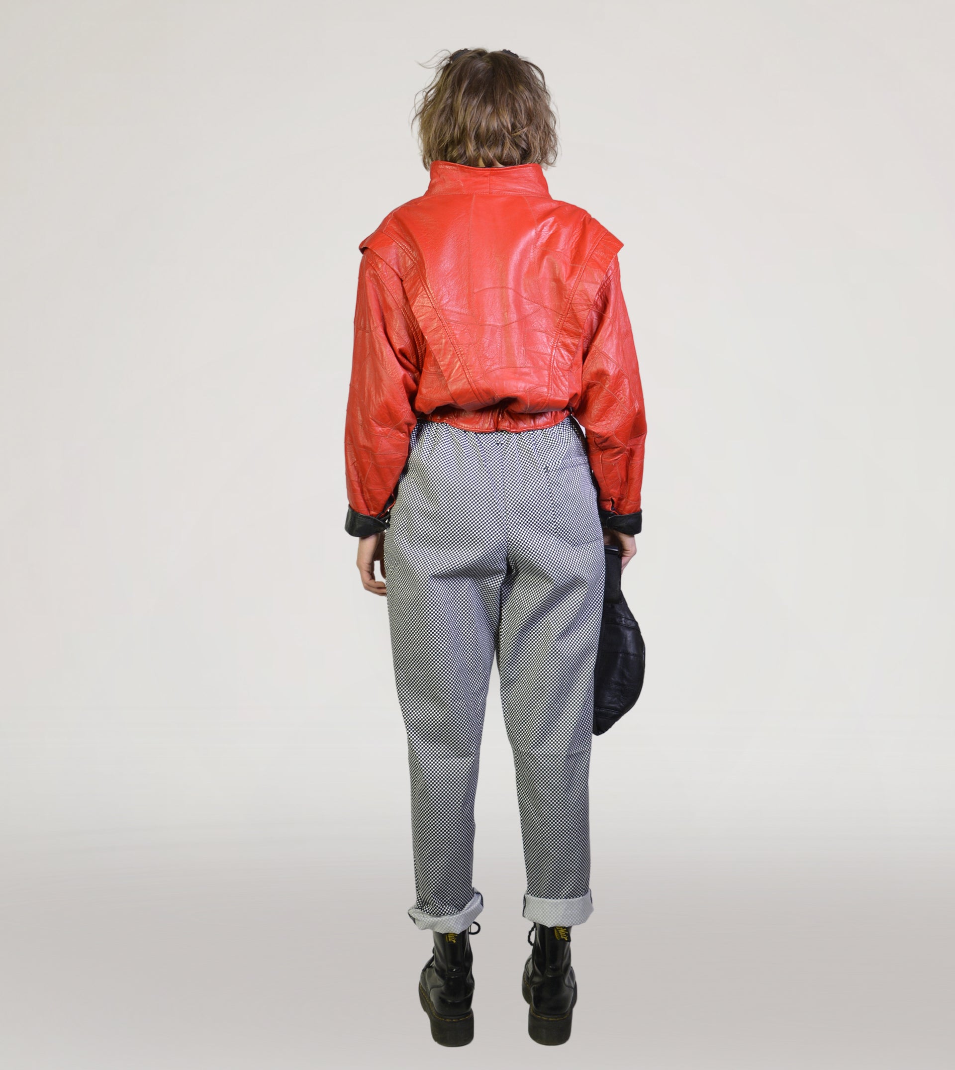 Red 80s leatherjacket - PICKNWEIGHT - VINTAGE KILO STORE