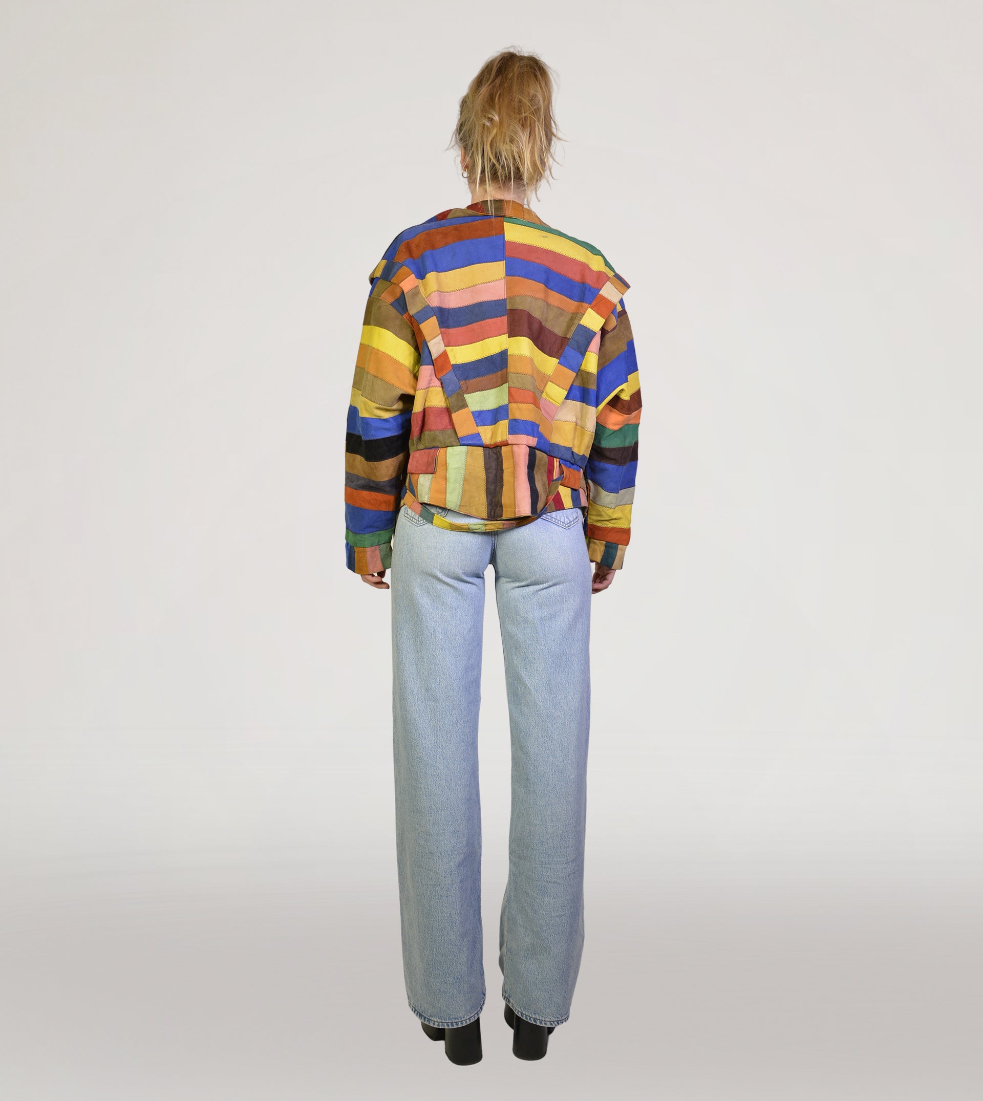 Patchwork leather jacket - PICKNWEIGHT - VINTAGE KILO STORE