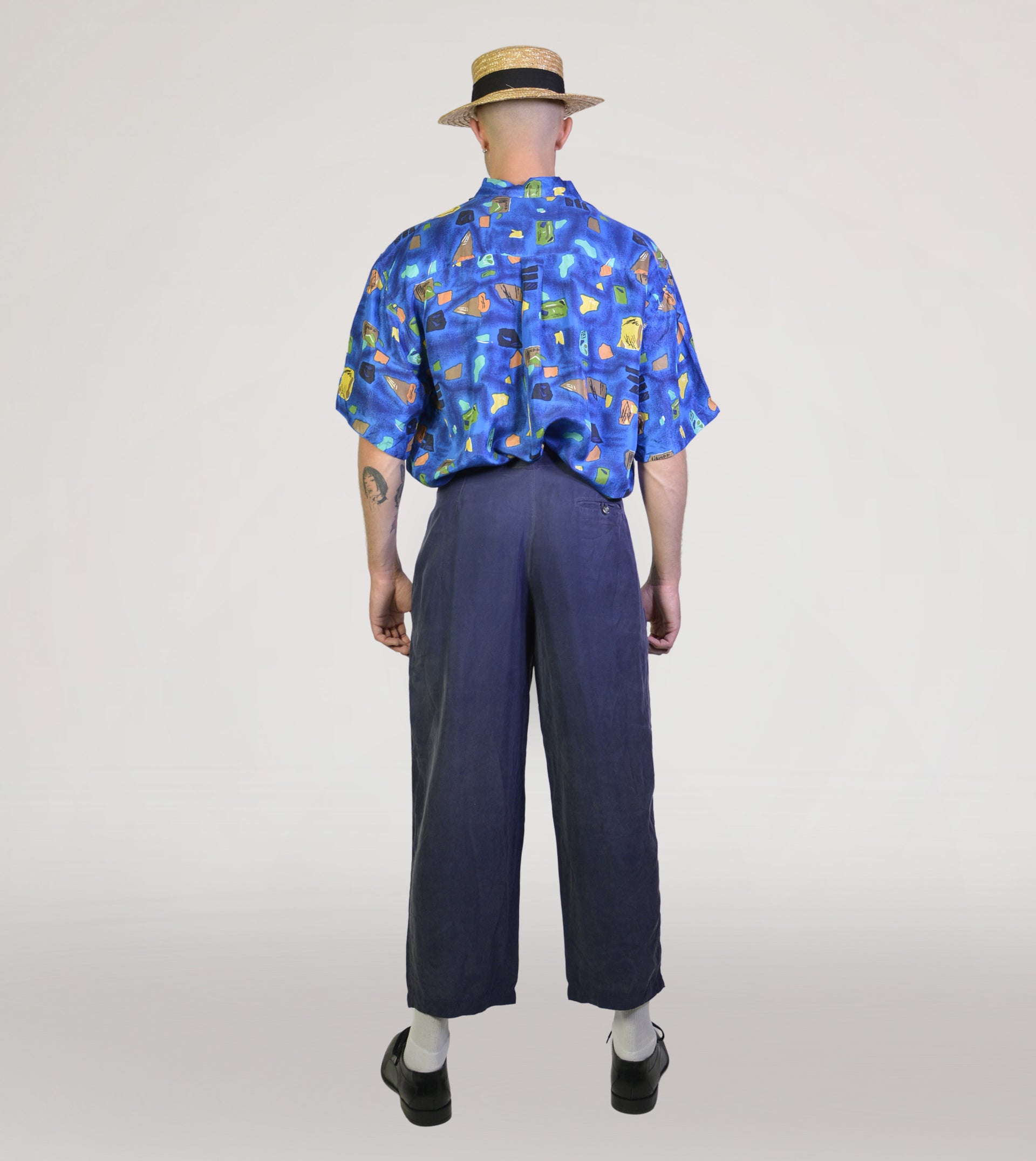 80s printed silk shirt - PICKNWEIGHT - VINTAGE KILO STORE