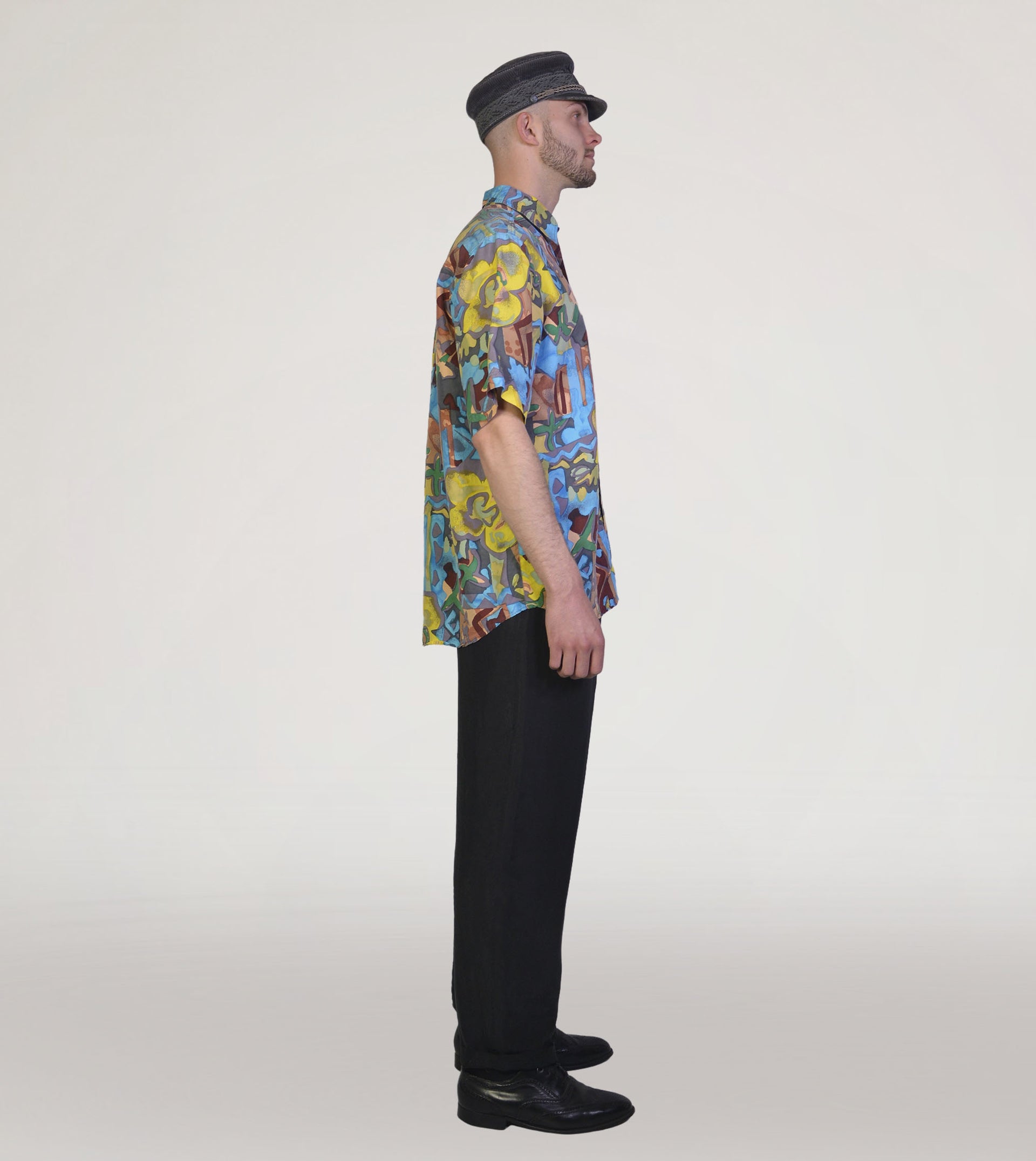 80s printed silk shirt - PICKNWEIGHT - VINTAGE KILO STORE