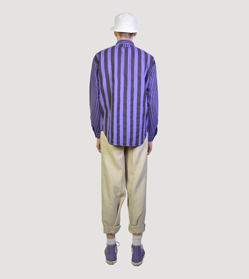 Purple striped shirt - PICKNWEIGHT - VINTAGE KILO STORE