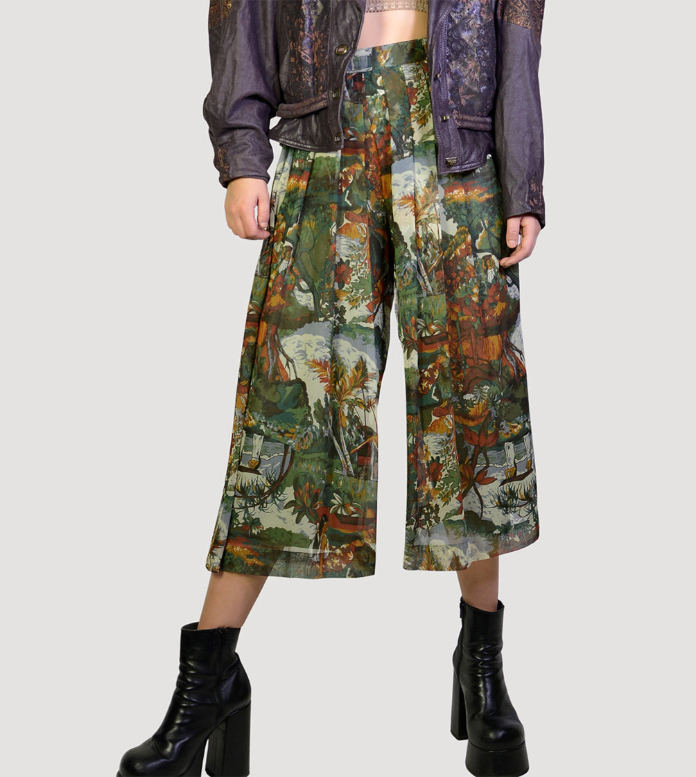 80s printed culotte - PICKNWEIGHT - VINTAGE KILO STORE