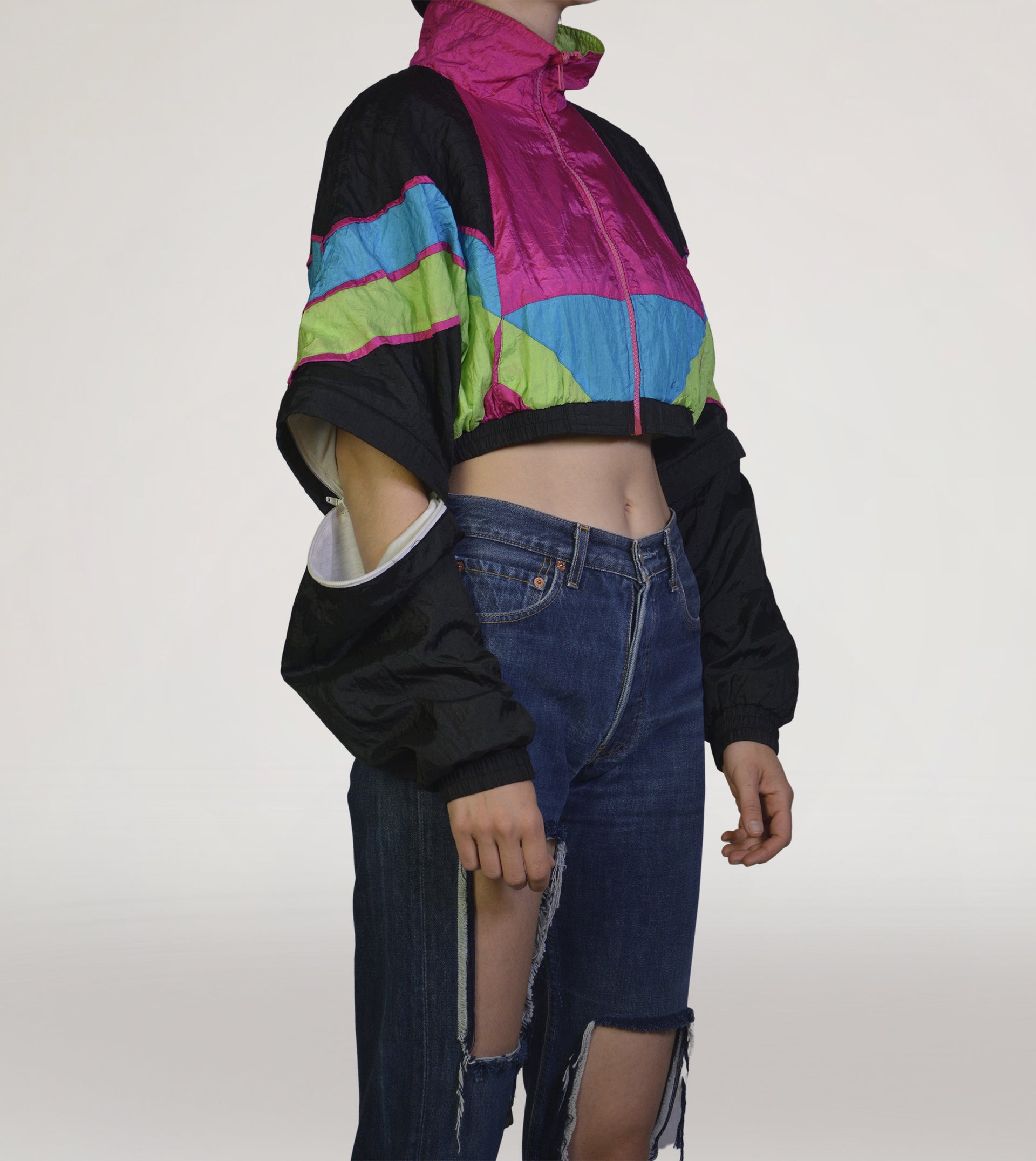 PNW (RE)COLLECTION Crop zip track top - PICKNWEIGHT - VINTAGE KILO STORE