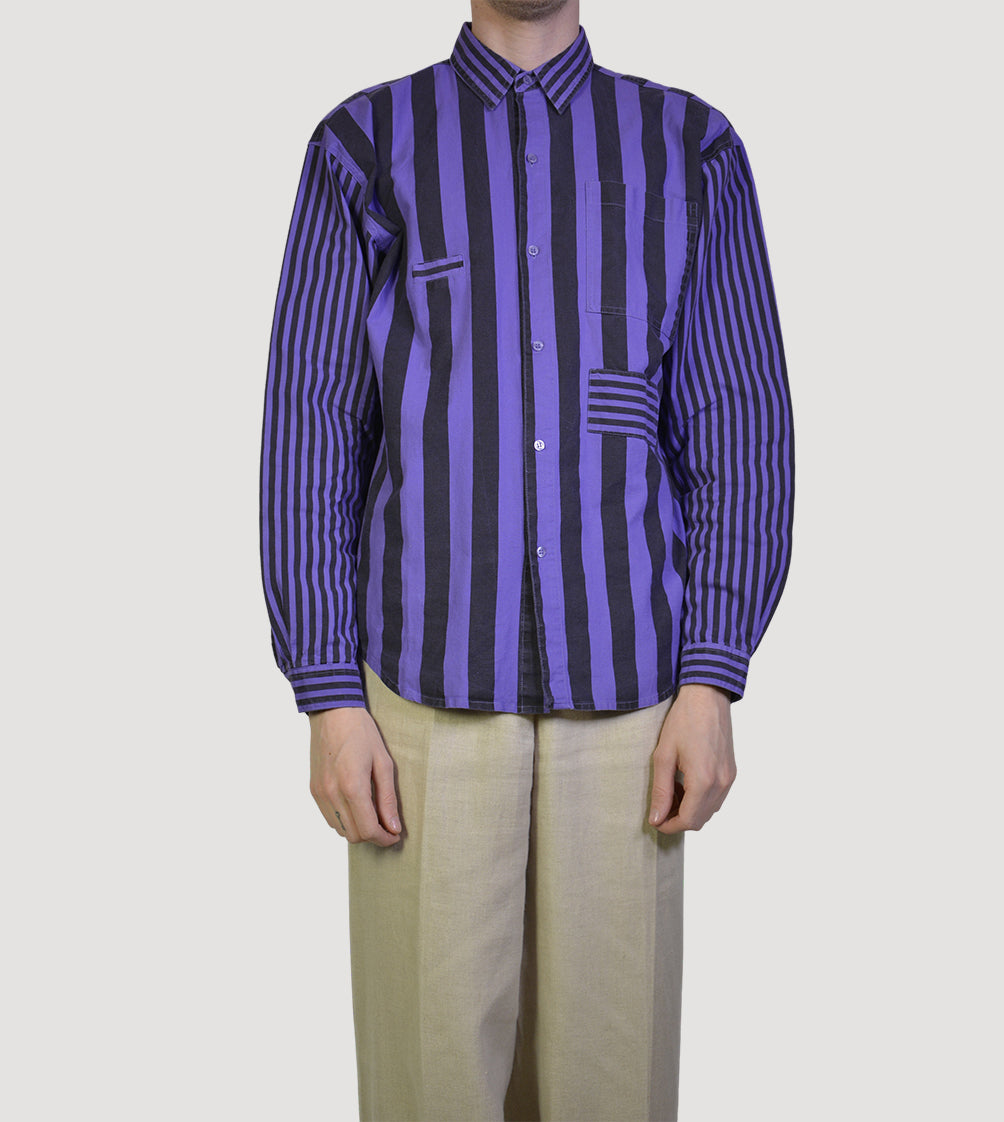 Purple striped shirt - PICKNWEIGHT - VINTAGE KILO STORE
