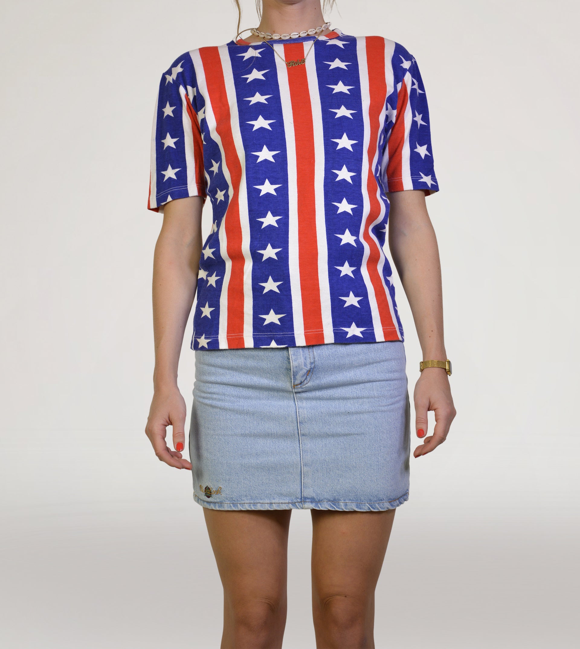 US print tee - PICKNWEIGHT - VINTAGE KILO STORE