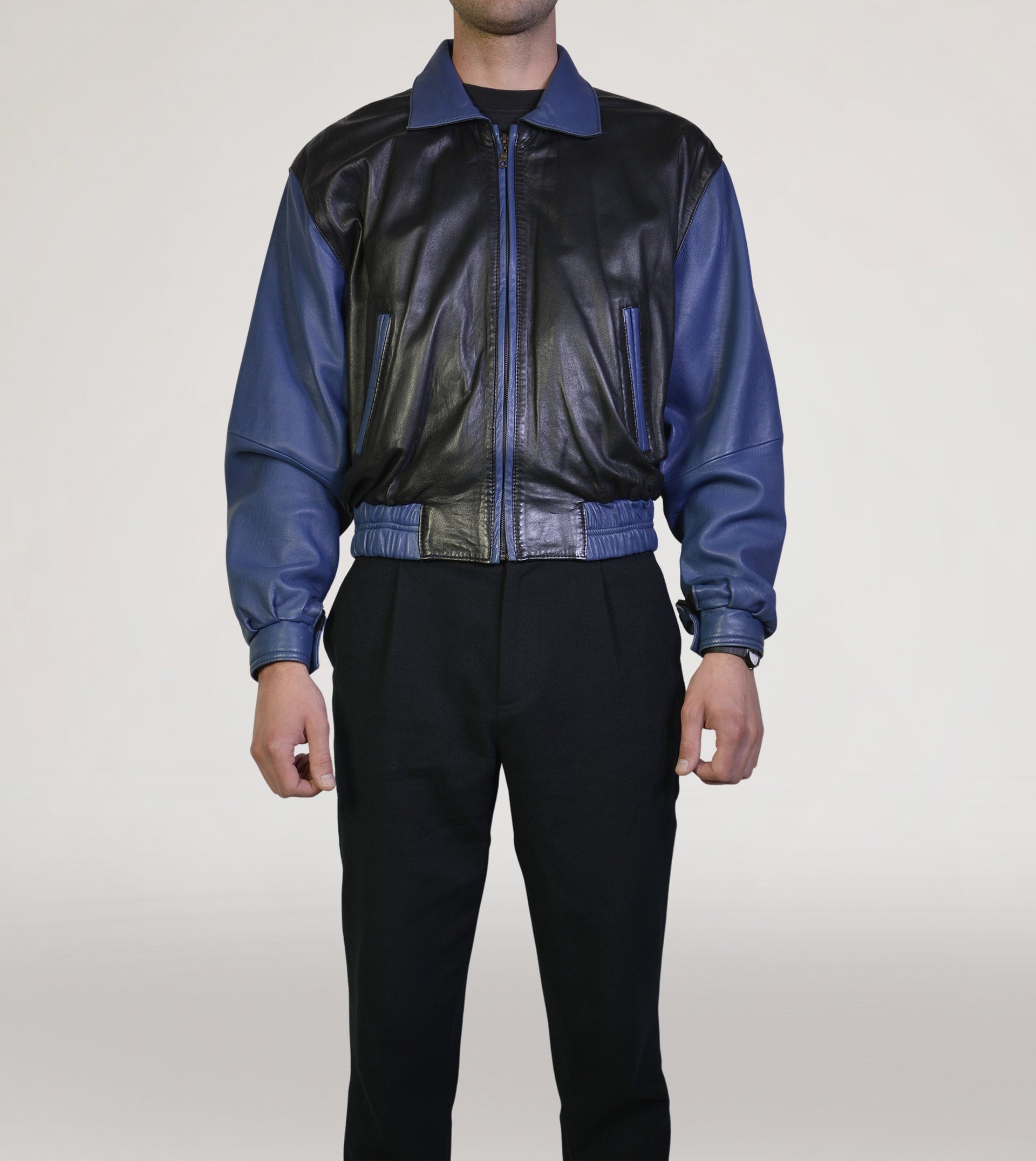 80s leather jacket - PICKNWEIGHT - VINTAGE KILO STORE