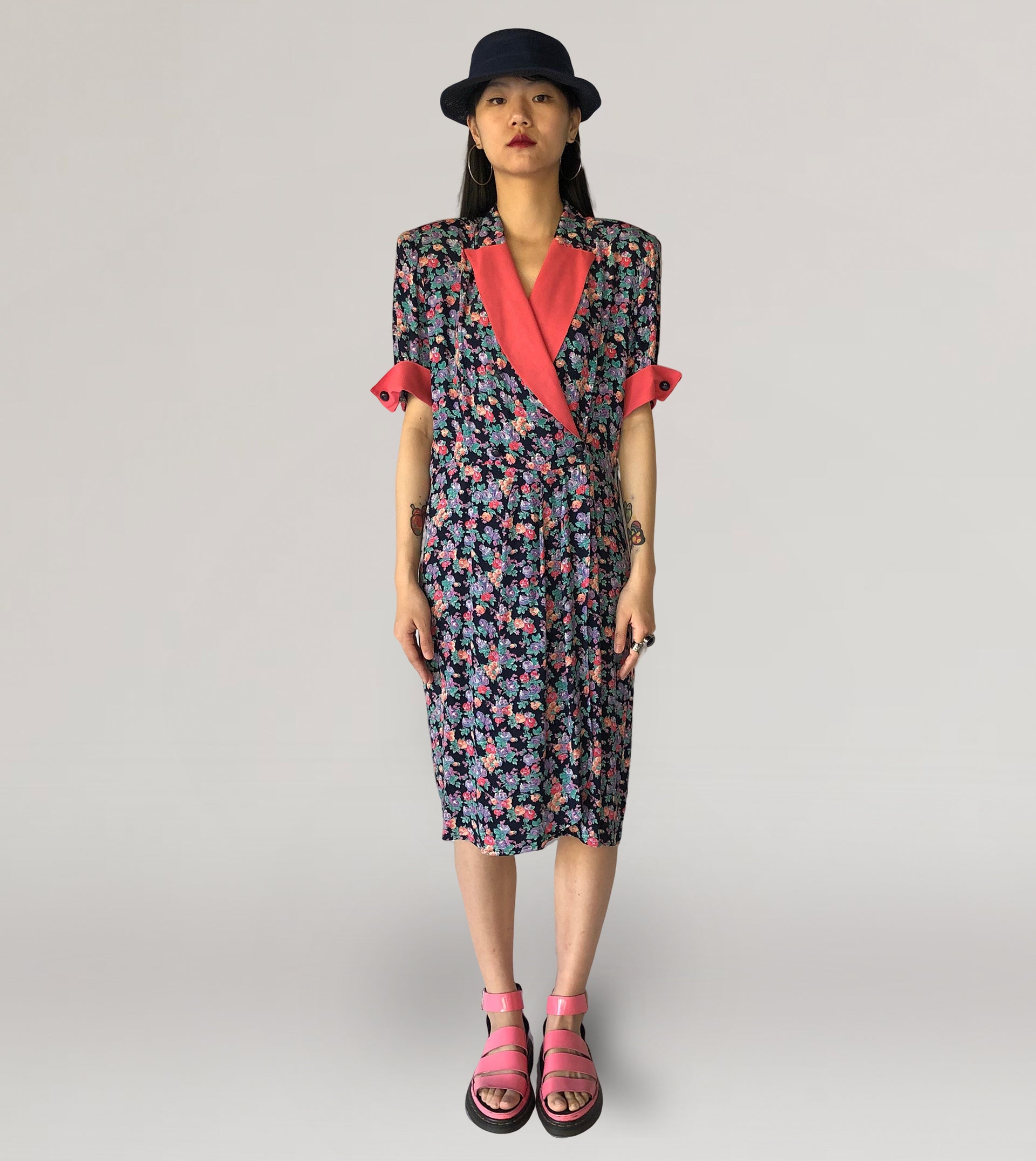 70s/80s floral dress - PICKNWEIGHT - VINTAGE KILO STORE