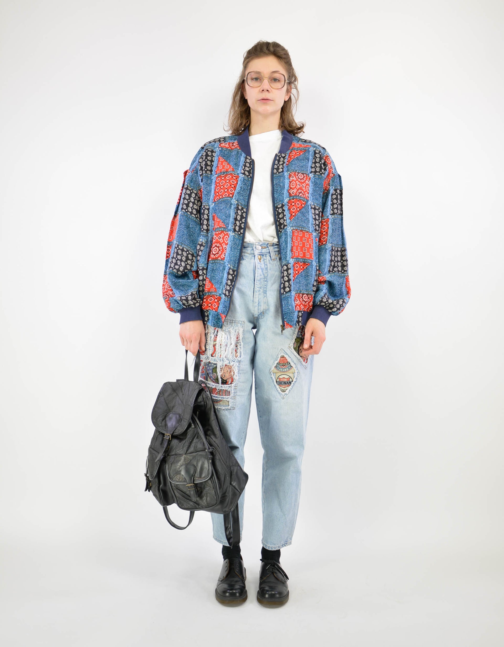 80s silk patchwork jacket - PICKNWEIGHT - VINTAGE KILO STORE