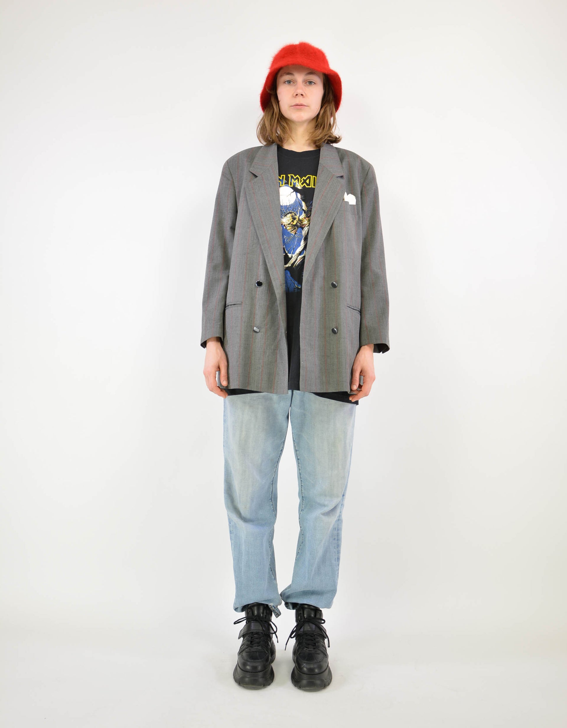 Oversized stripe blazer - PICKNWEIGHT - VINTAGE KILO STORE