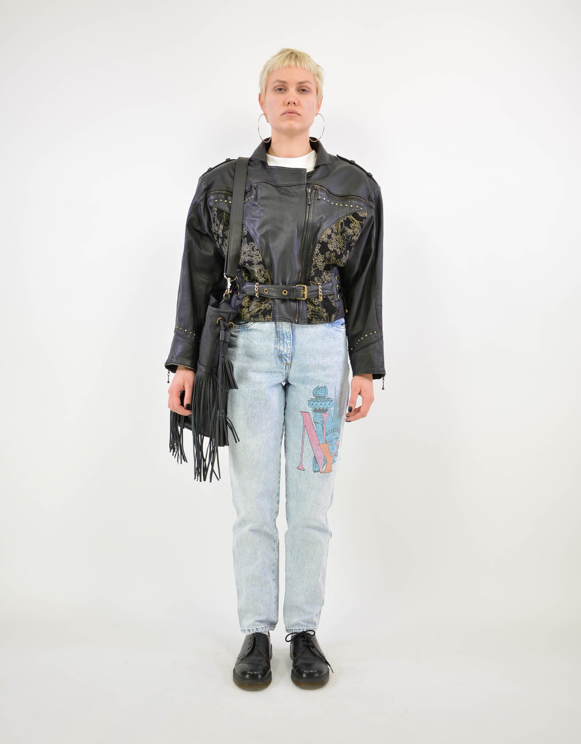 80s leather jacket - PICKNWEIGHT - VINTAGE KILO STORE