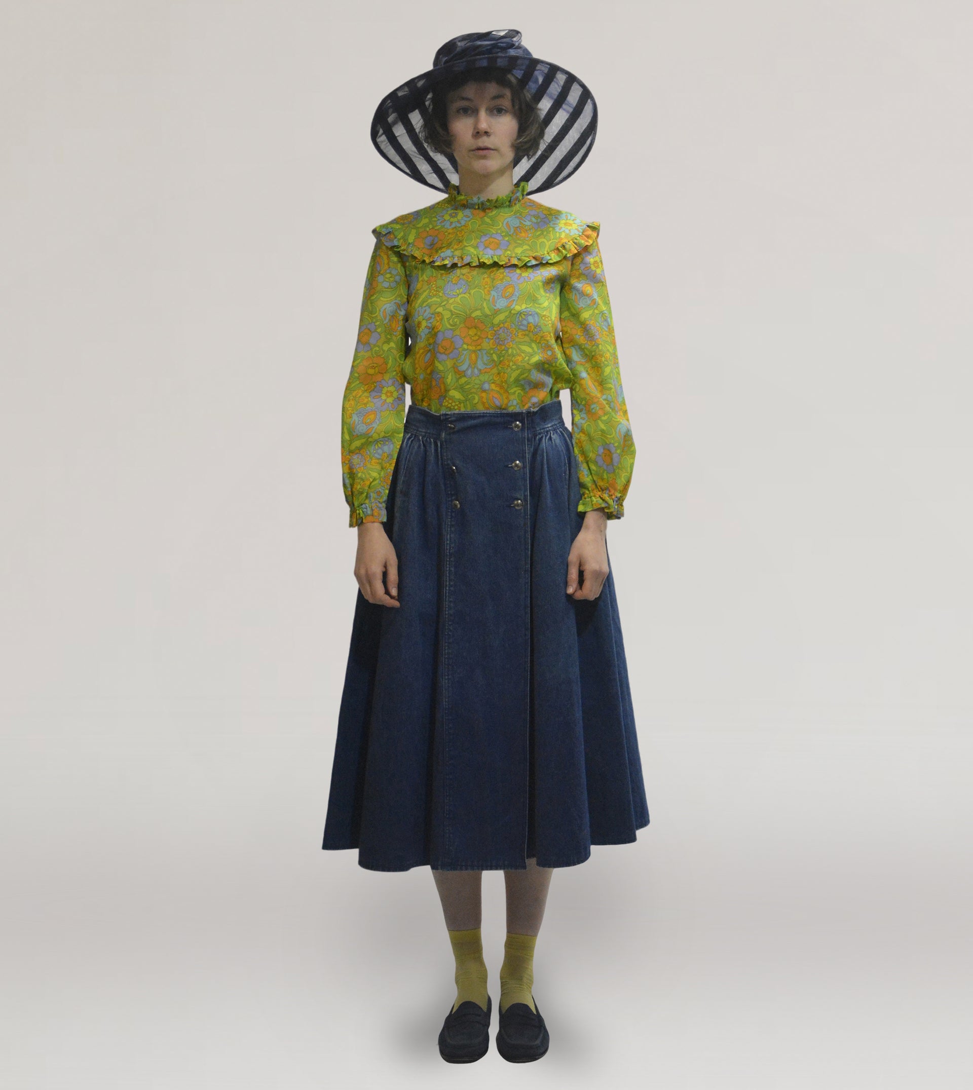 70s printed blouse - PICKNWEIGHT - VINTAGE KILO STORE