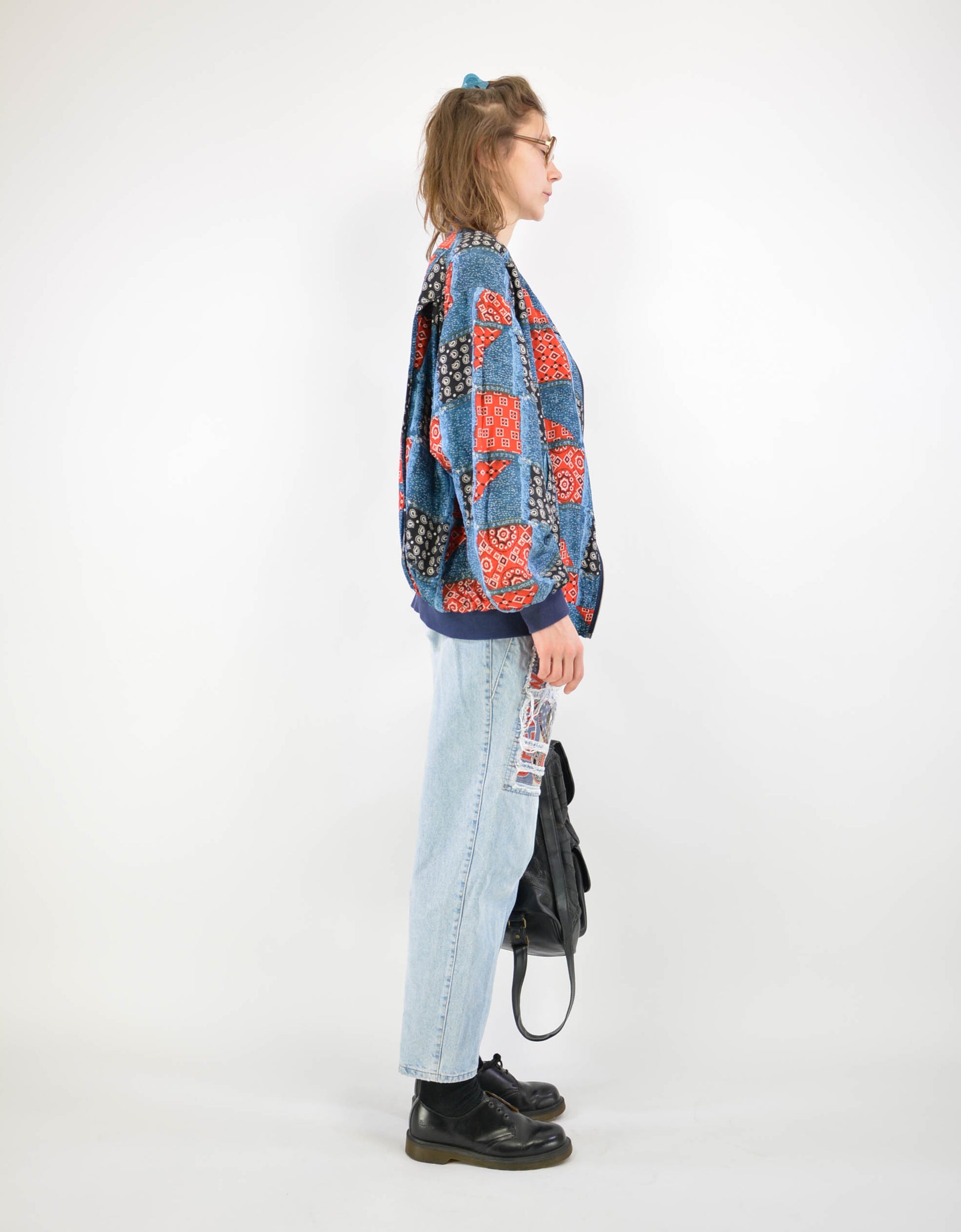 80s silk patchwork jacket - PICKNWEIGHT - VINTAGE KILO STORE