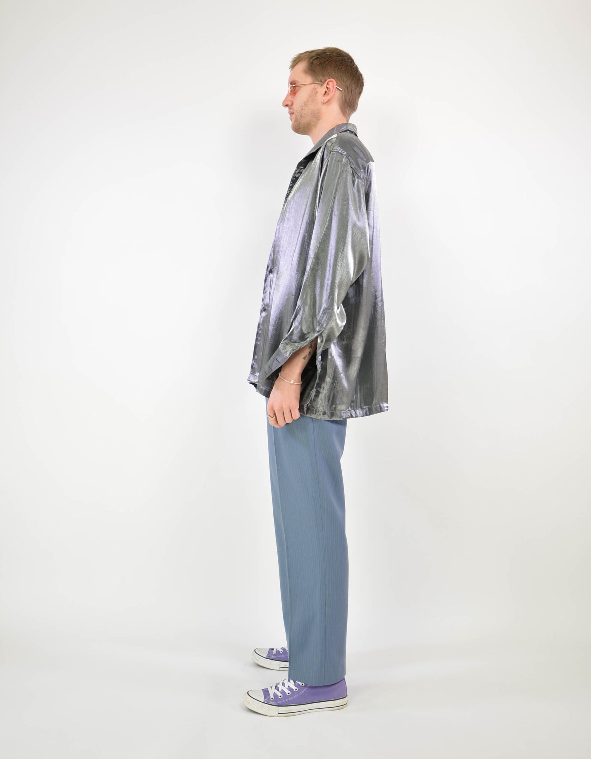 80s metallic shirt - PICKNWEIGHT - VINTAGE KILO STORE