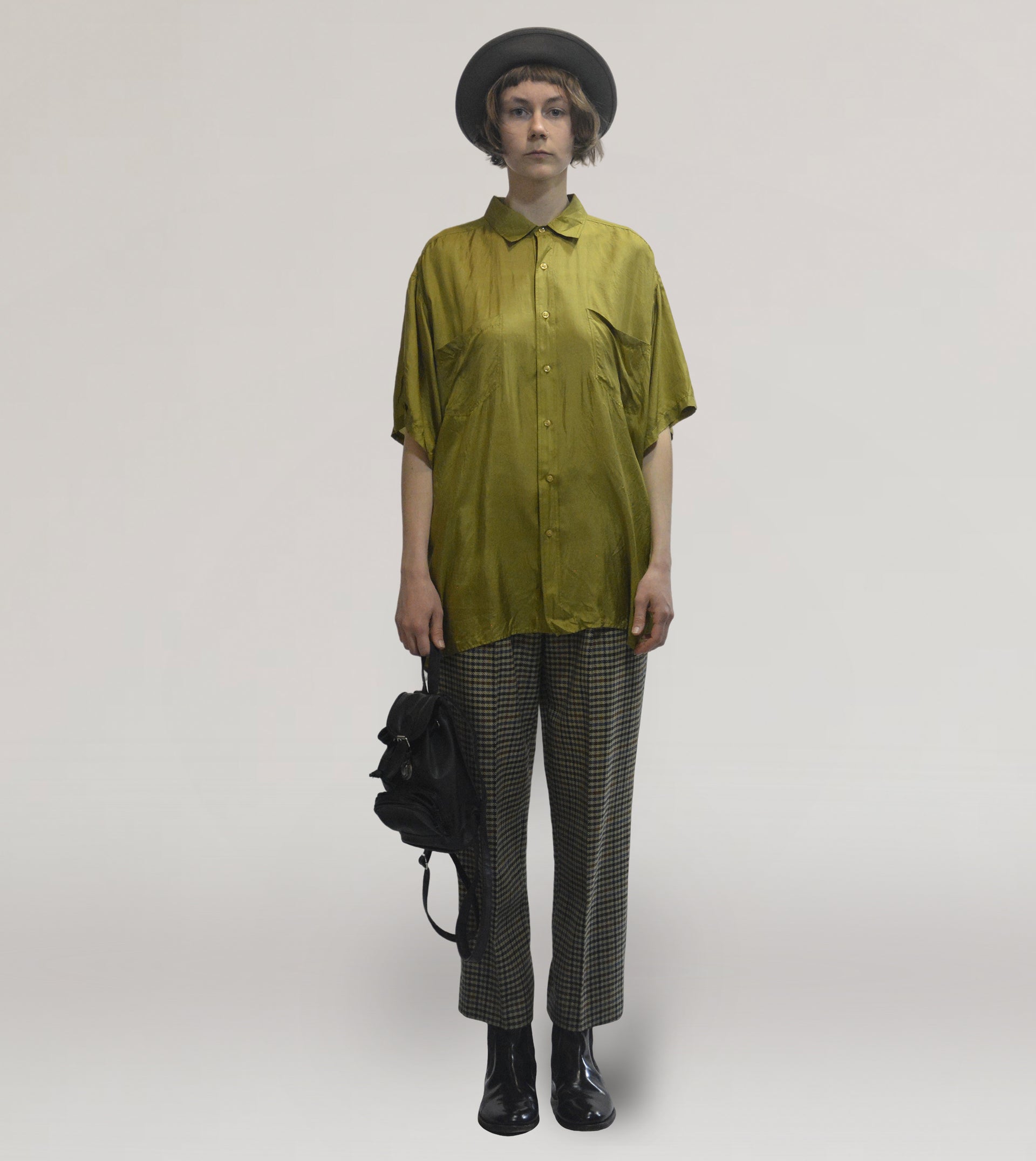 Green silk shirt - PICKNWEIGHT - VINTAGE KILO STORE