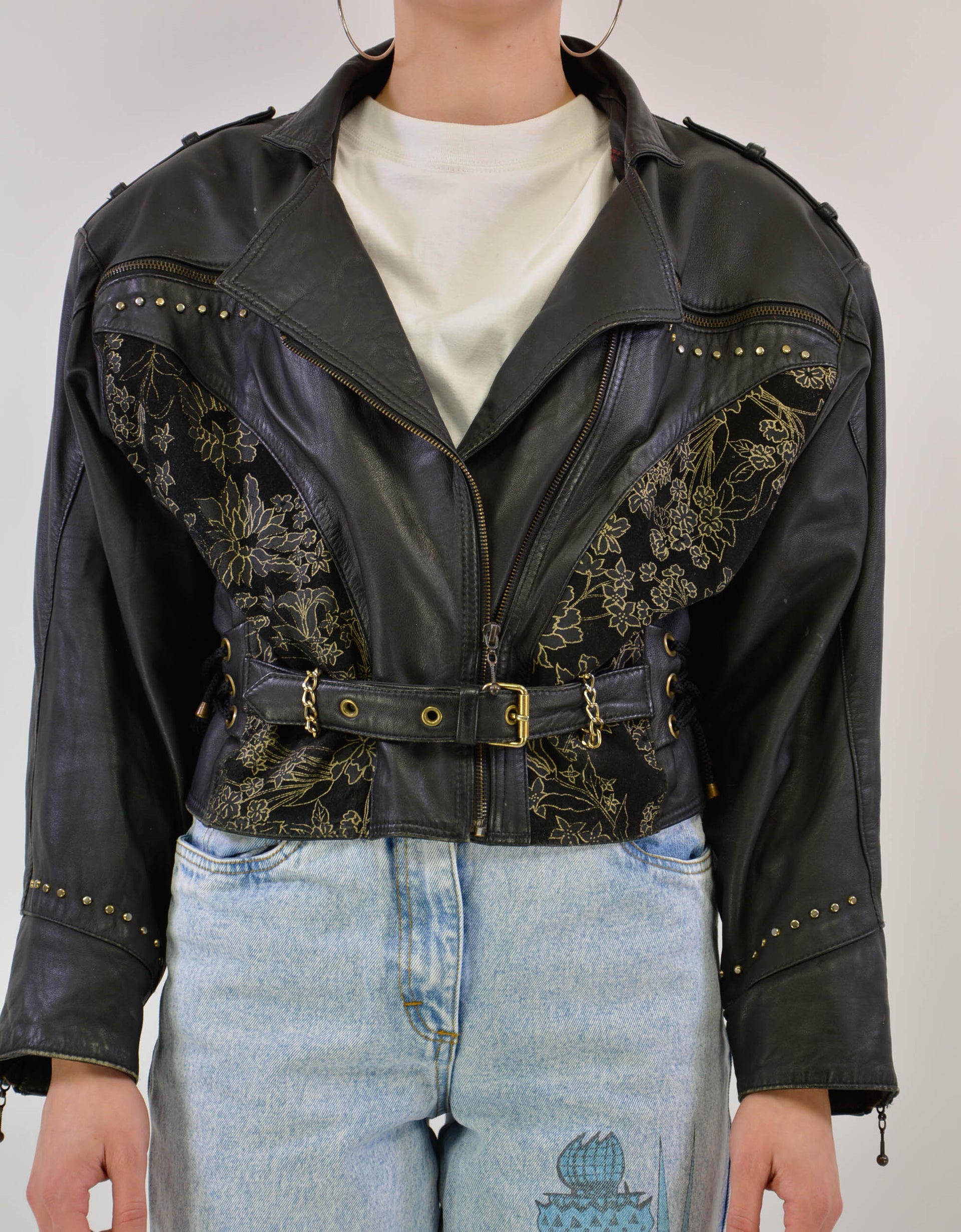 80s leather jacket - PICKNWEIGHT - VINTAGE KILO STORE
