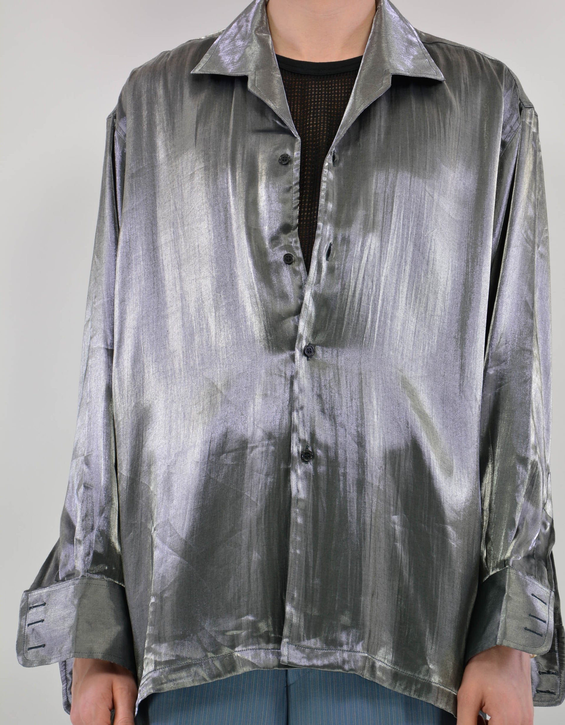 80s metallic shirt - PICKNWEIGHT - VINTAGE KILO STORE