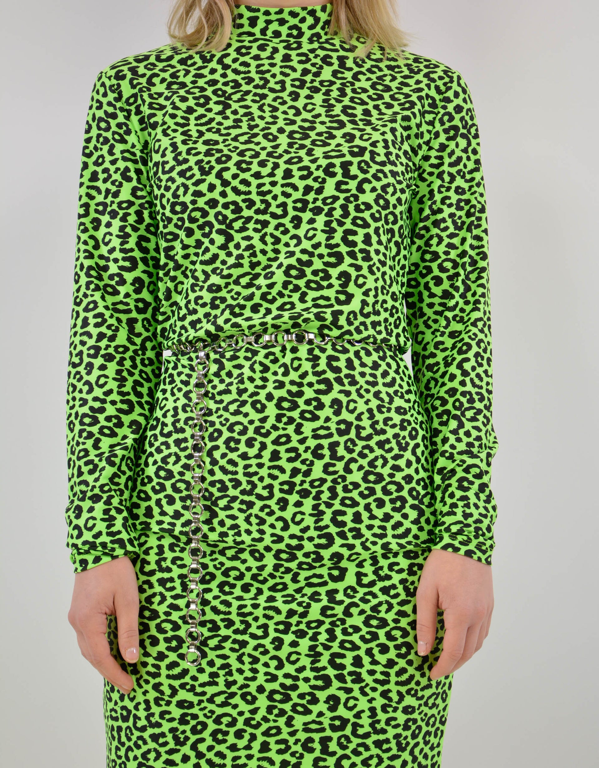 Green leopard dress - PICKNWEIGHT - VINTAGE KILO STORE