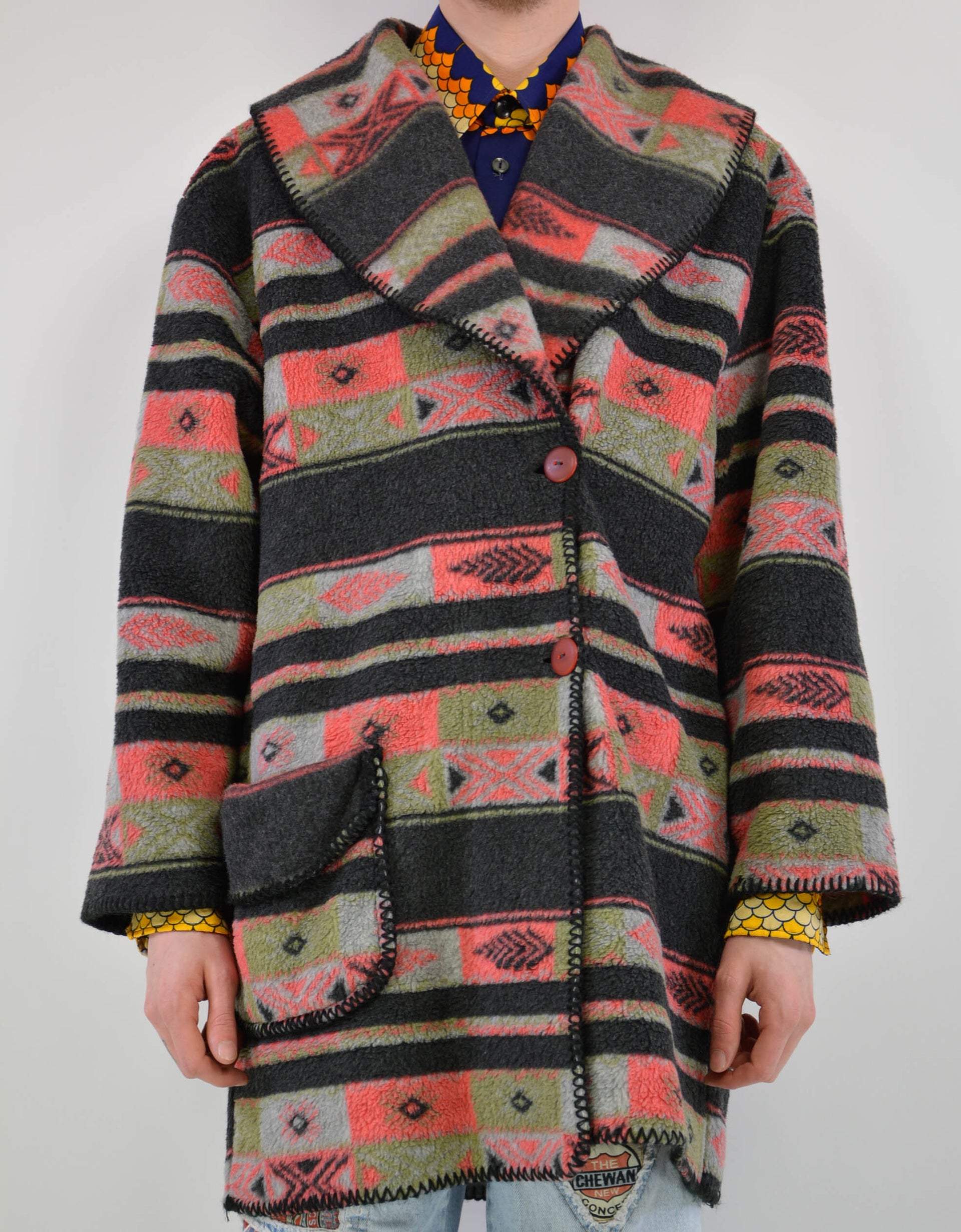 Native fleece coat - PICKNWEIGHT - VINTAGE KILO STORE