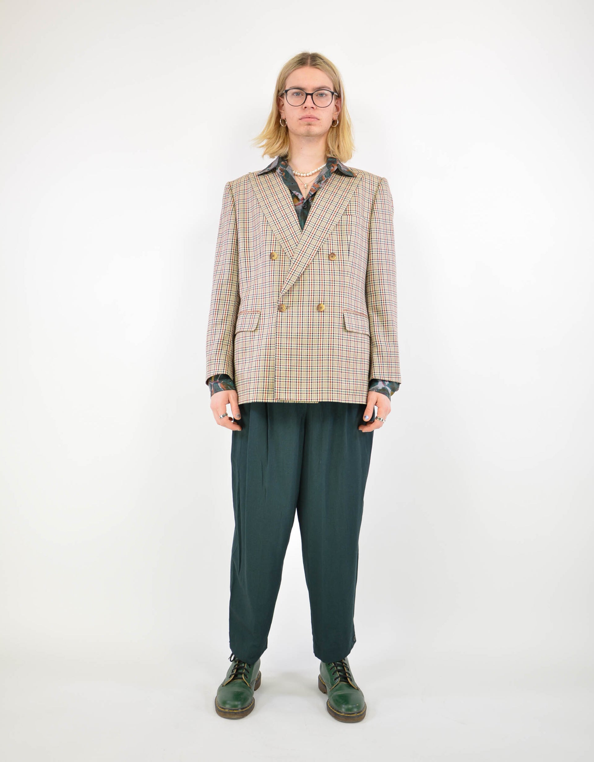 80s check blazer - PICKNWEIGHT - VINTAGE KILO STORE
