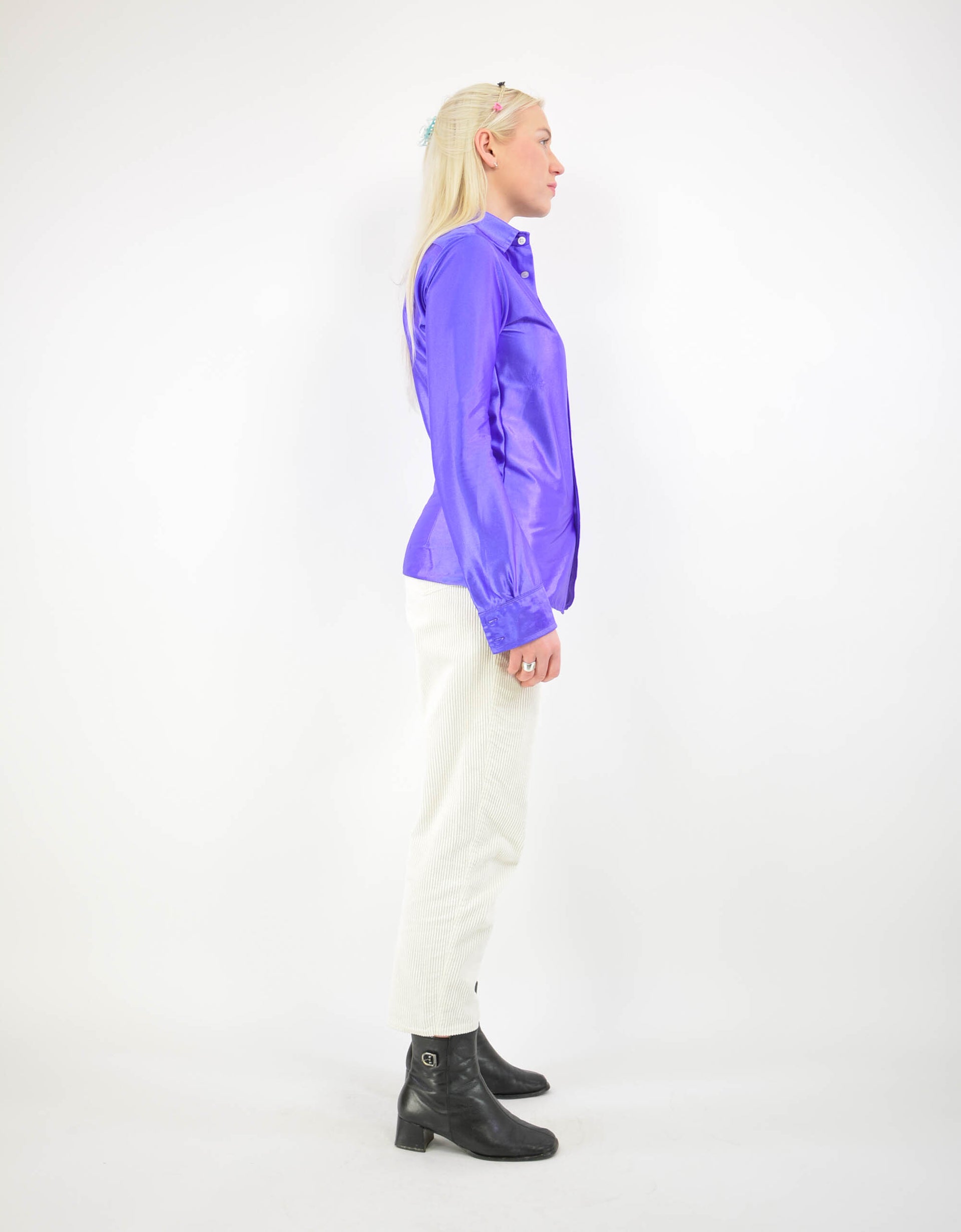 90s purple shirt - PICKNWEIGHT - VINTAGE KILO STORE