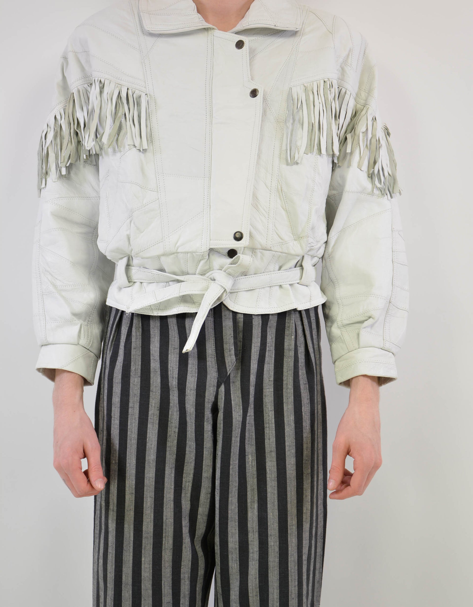 Leather fringe jacket - PICKNWEIGHT - VINTAGE KILO STORE