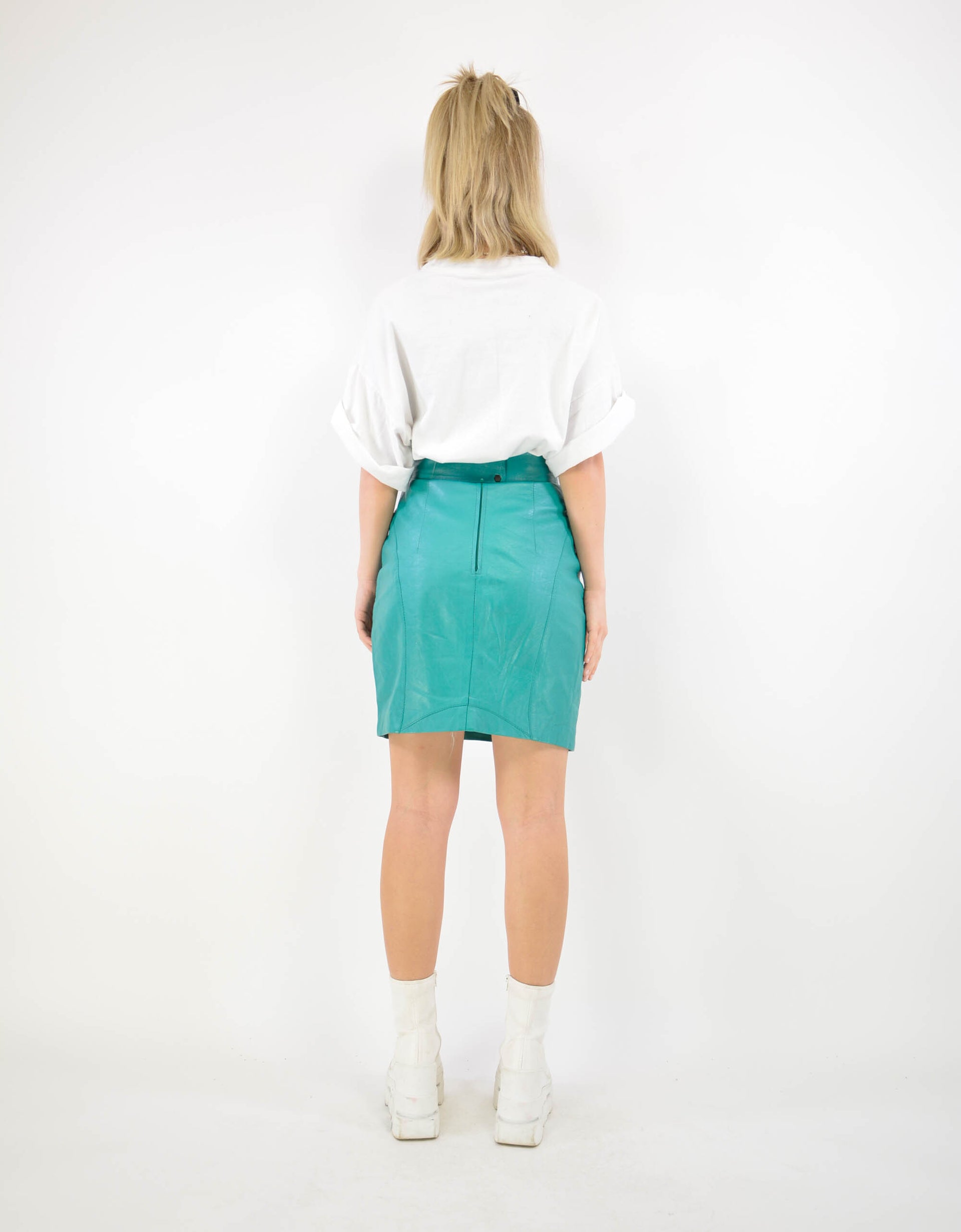 80s leather skirt - PICKNWEIGHT - VINTAGE KILO STORE