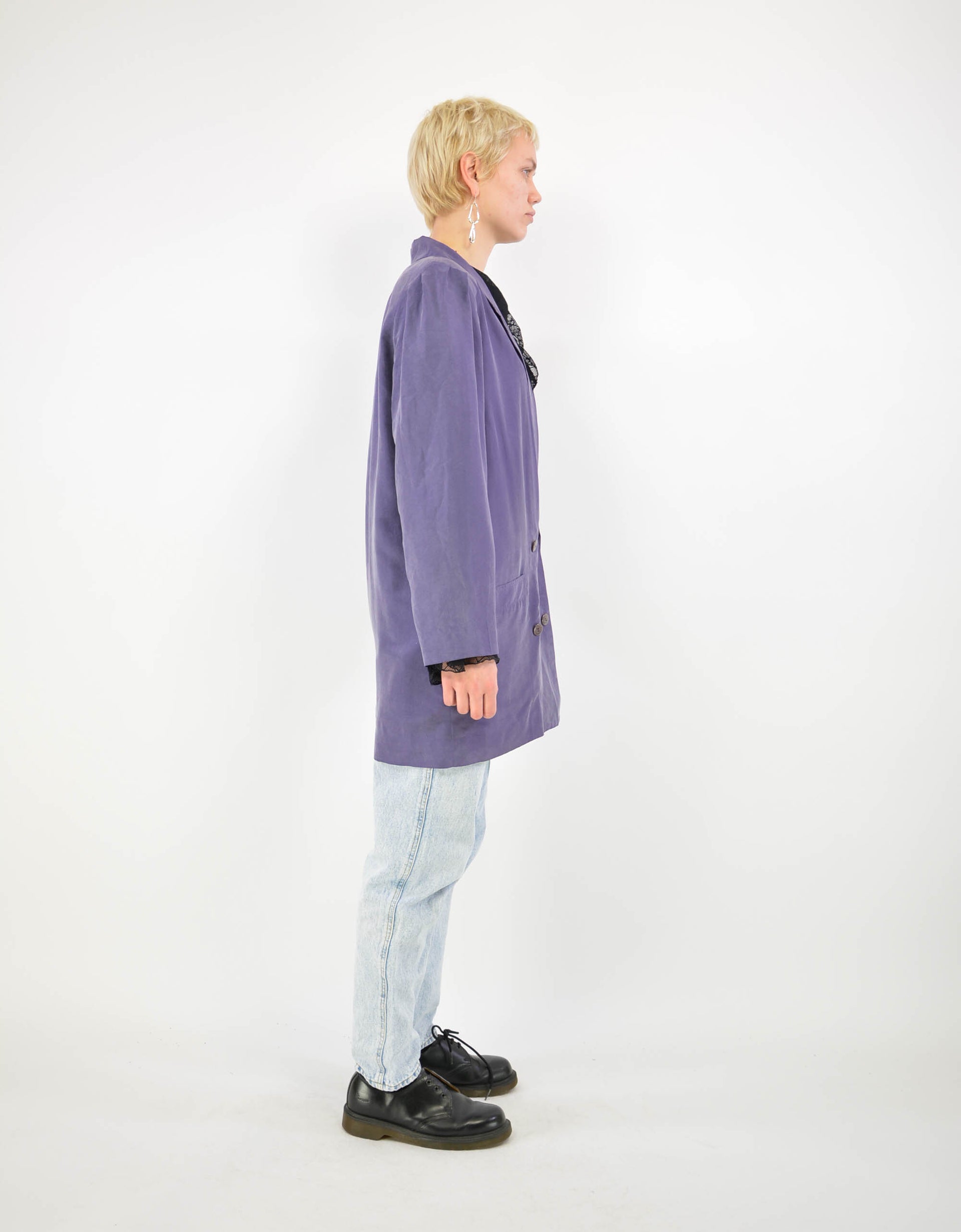 Purple silk blazer - PICKNWEIGHT - VINTAGE KILO STORE