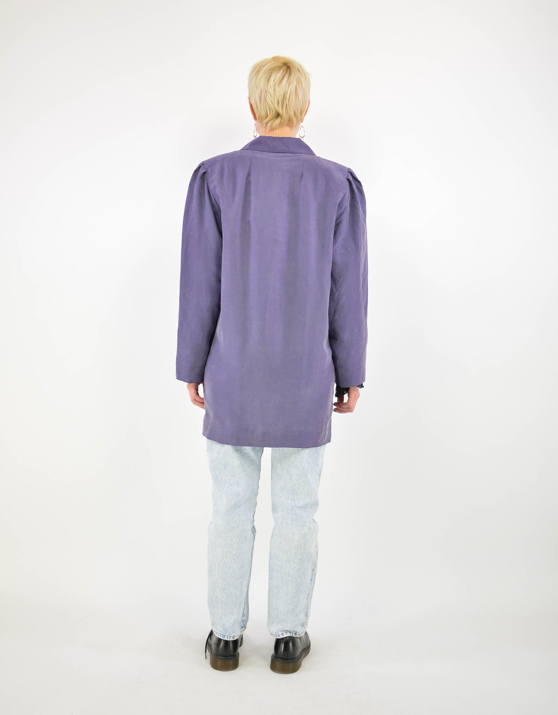 Purple silk blazer - PICKNWEIGHT - VINTAGE KILO STORE