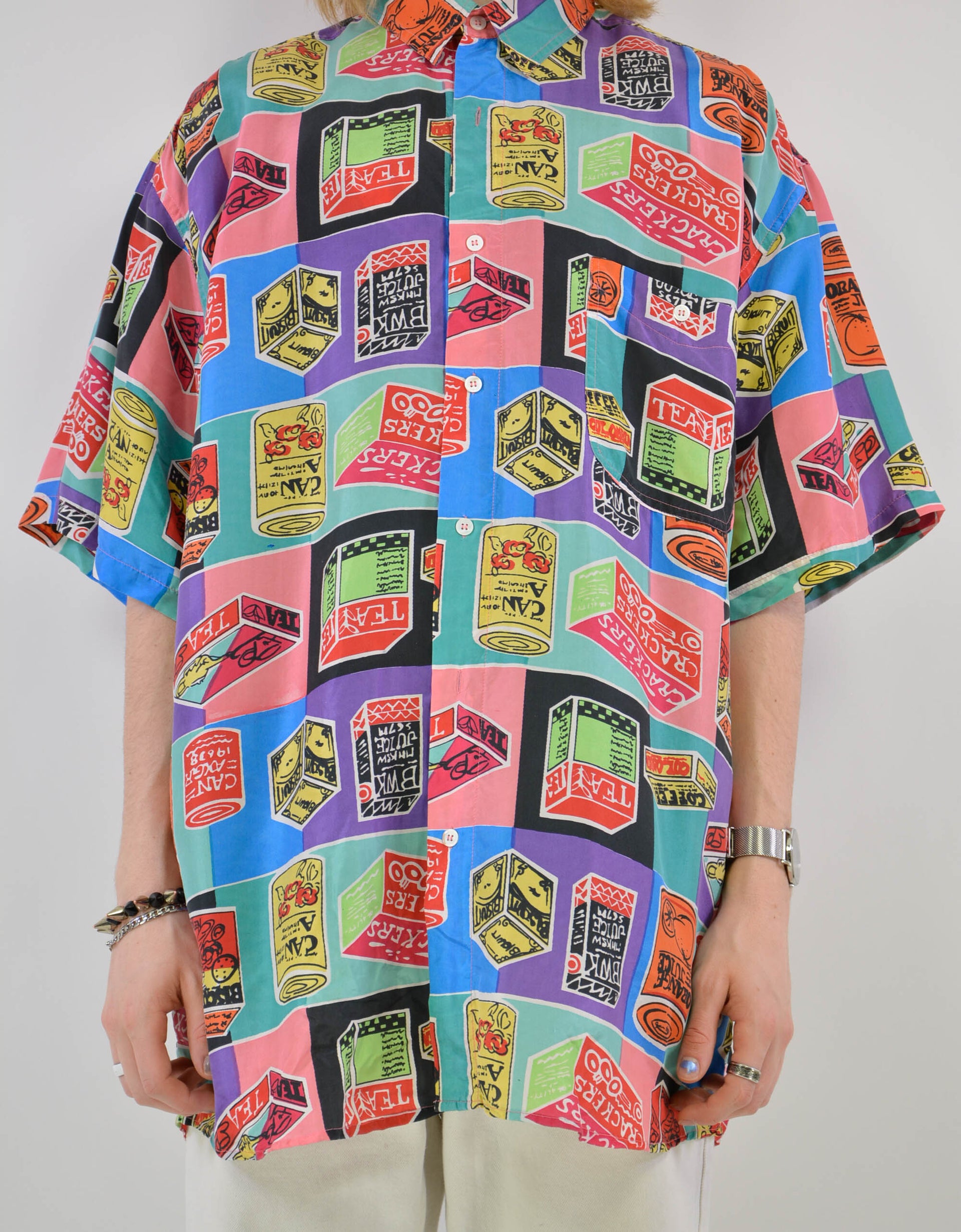80s print silk shirt - PICKNWEIGHT - VINTAGE KILO STORE