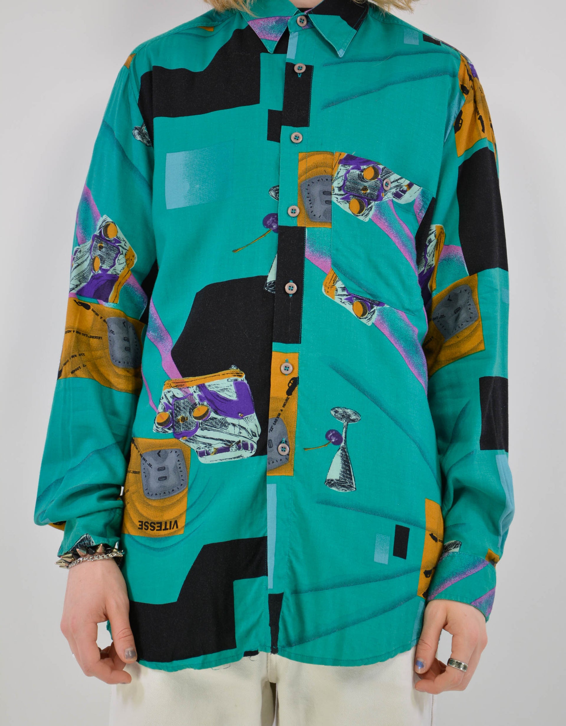 80s print shirt - PICKNWEIGHT - VINTAGE KILO STORE