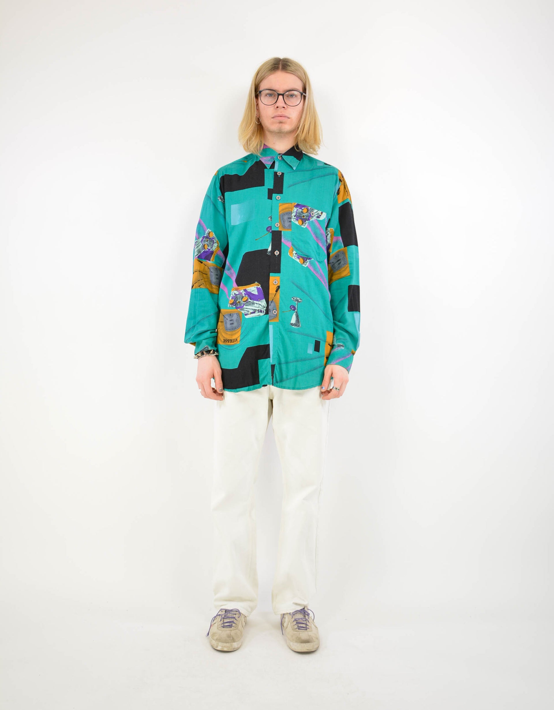 80s print shirt - PICKNWEIGHT - VINTAGE KILO STORE