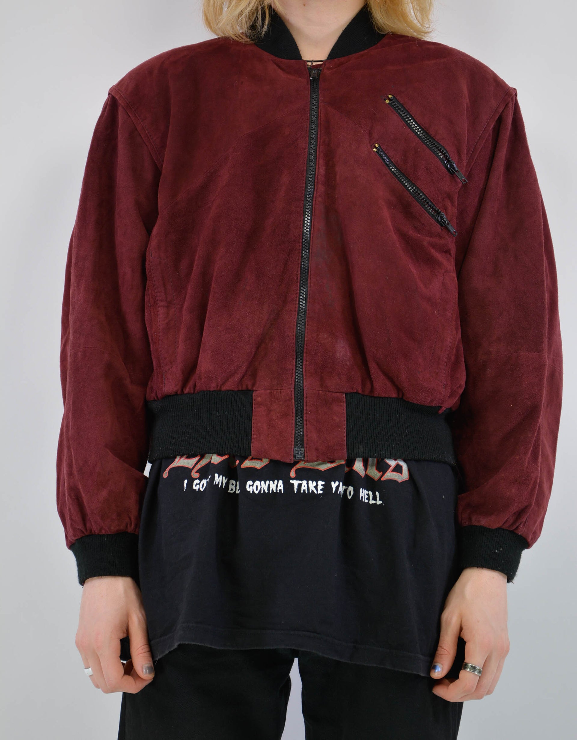 80s suede leather jacket - PICKNWEIGHT - VINTAGE KILO STORE