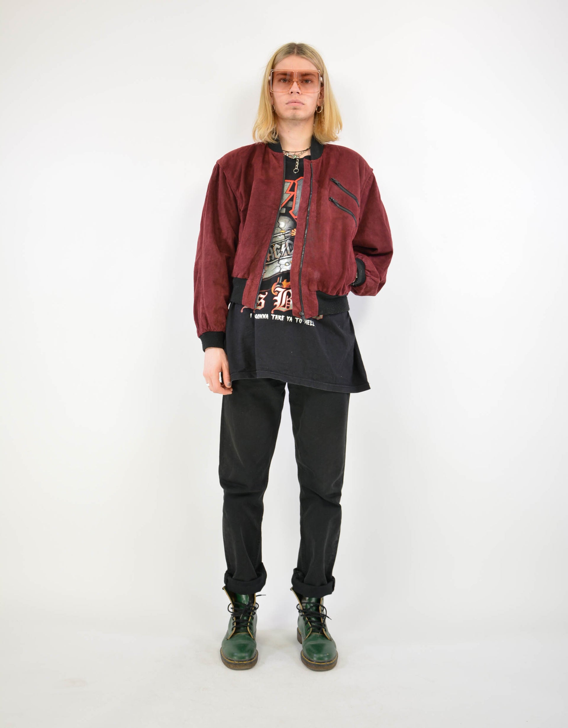 80s suede leather jacket - PICKNWEIGHT - VINTAGE KILO STORE