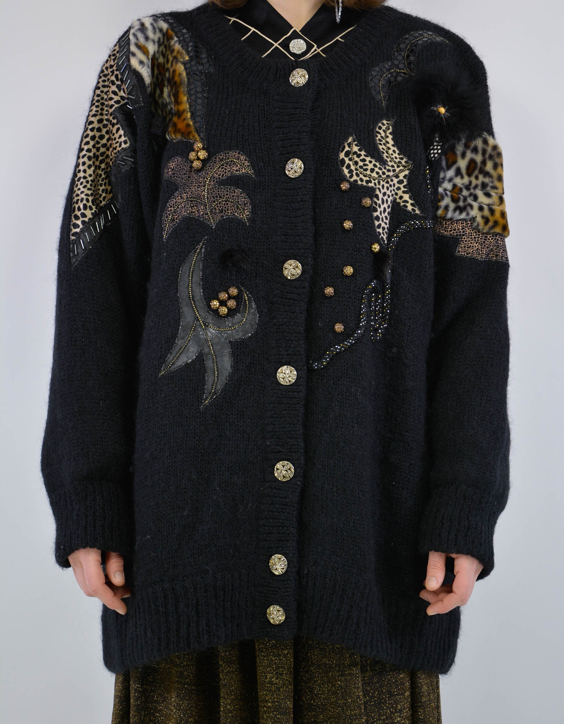 Leopard cardigan knitwear - PICKNWEIGHT - VINTAGE KILO STORE