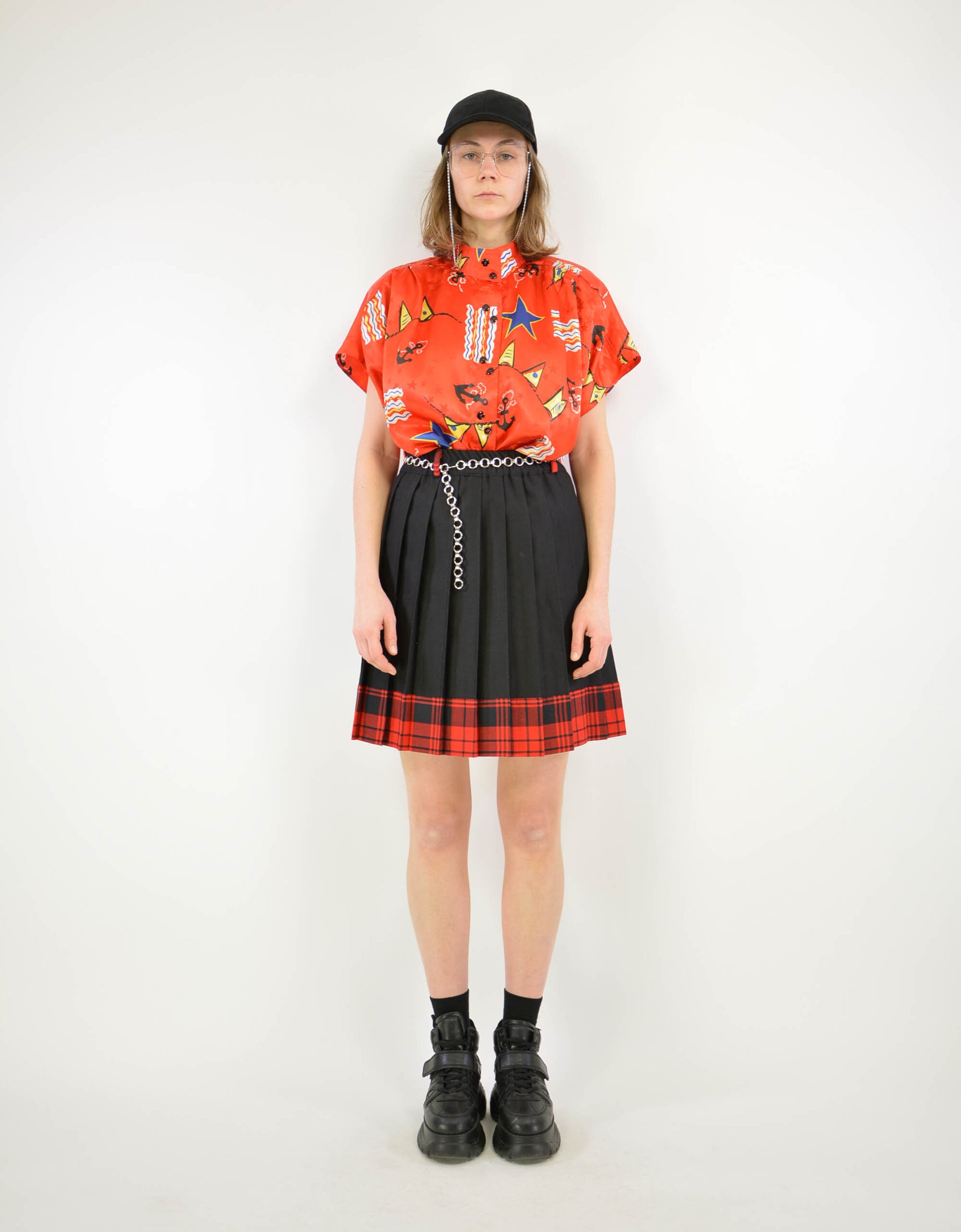 80s sailor print blouse - PICKNWEIGHT - VINTAGE KILO STORE