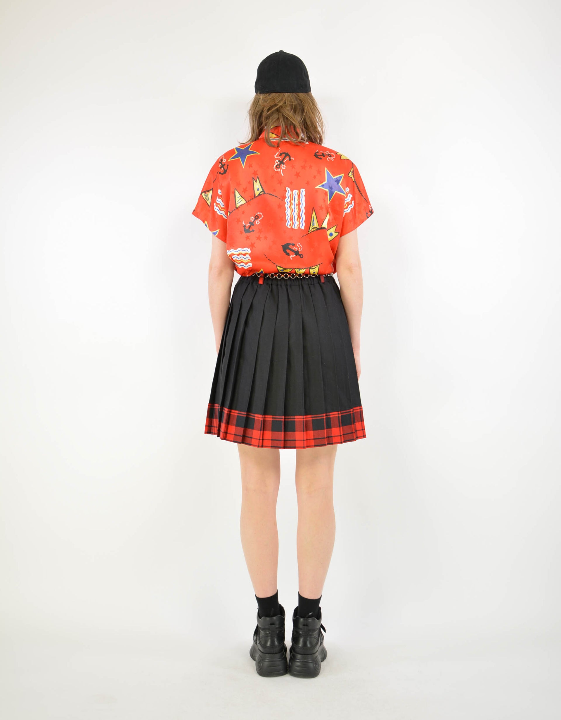 80s sailor print blouse - PICKNWEIGHT - VINTAGE KILO STORE