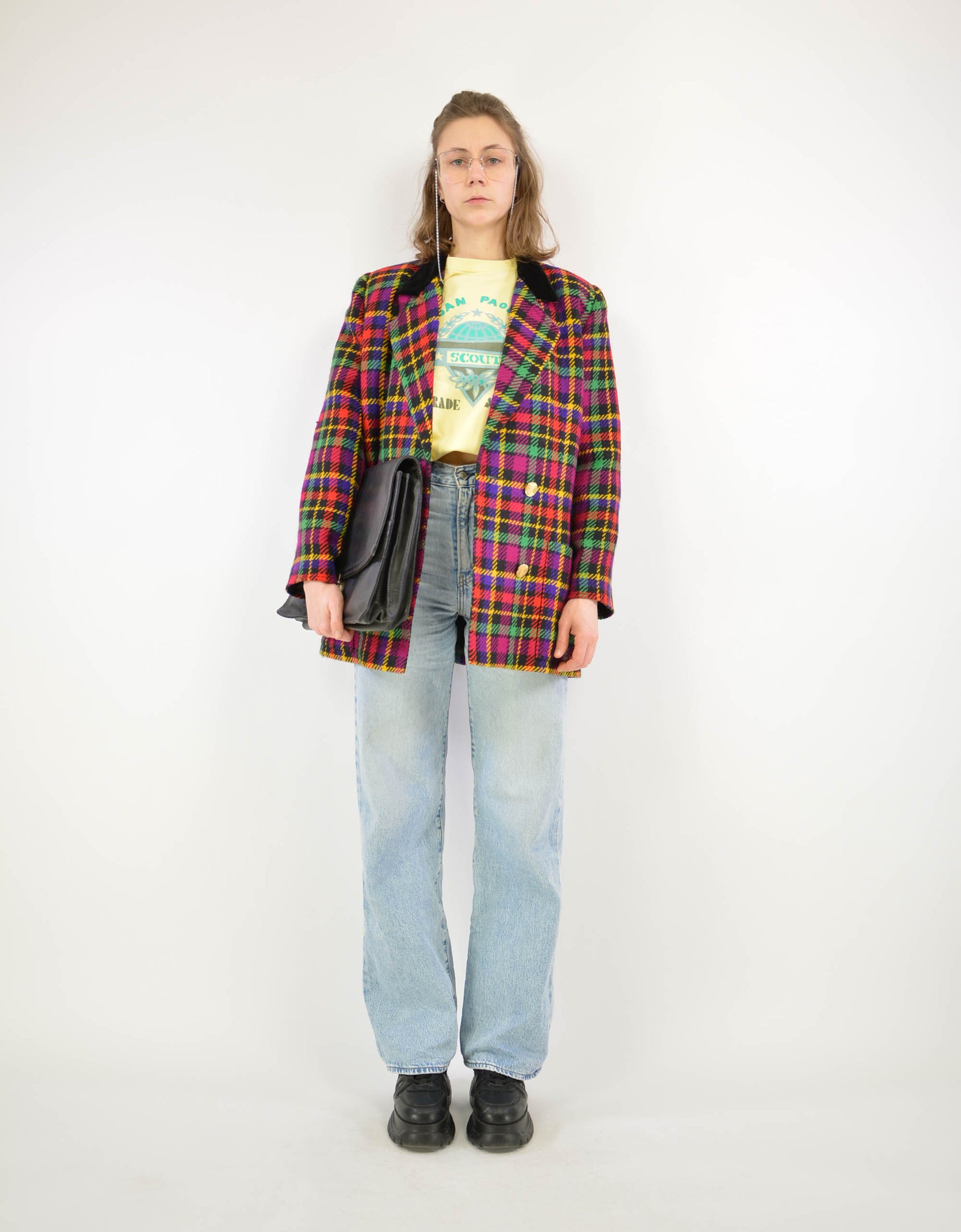 Double breasted tweed blazer - PICKNWEIGHT - VINTAGE KILO STORE