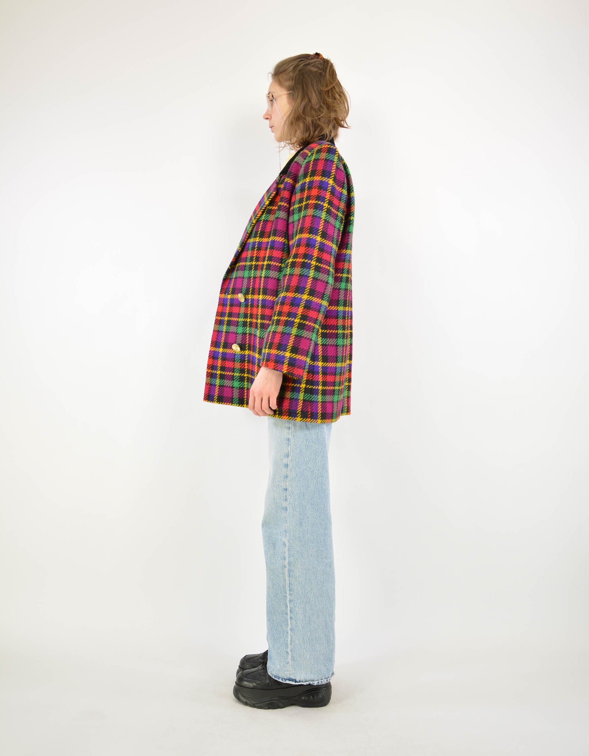 Double breasted tweed blazer - PICKNWEIGHT - VINTAGE KILO STORE