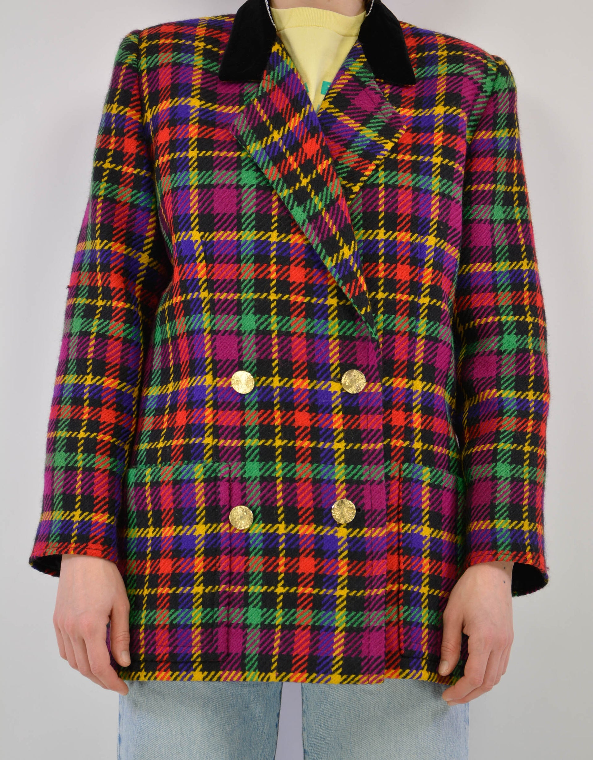 Double breasted tweed blazer - PICKNWEIGHT - VINTAGE KILO STORE
