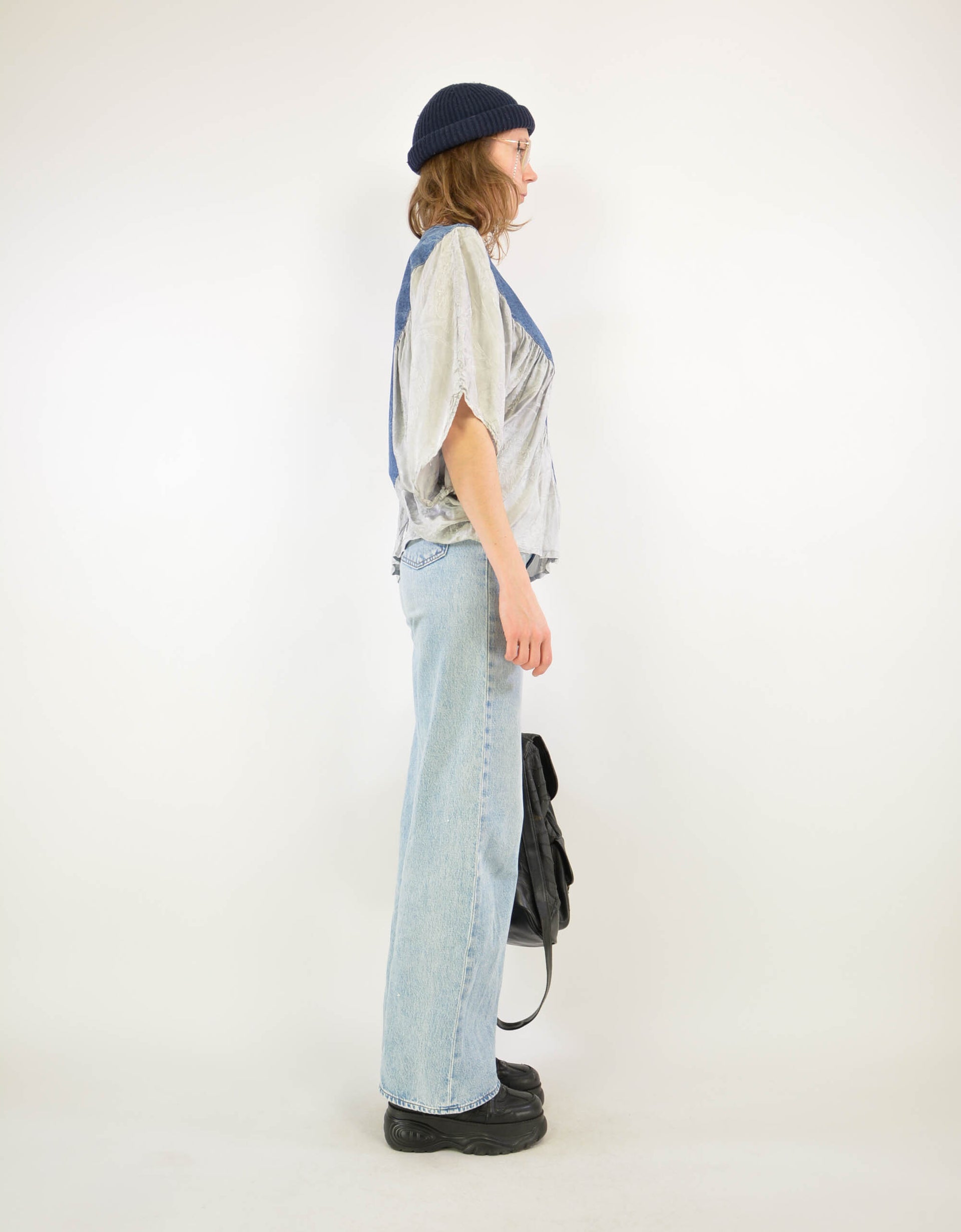80s denim blouse - PICKNWEIGHT - VINTAGE KILO STORE