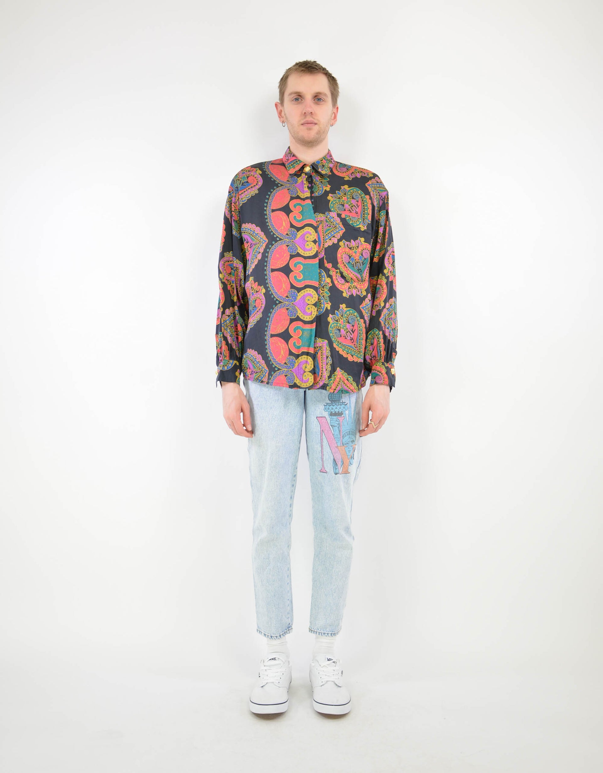 Baroque print blouse - PICKNWEIGHT - VINTAGE KILO STORE